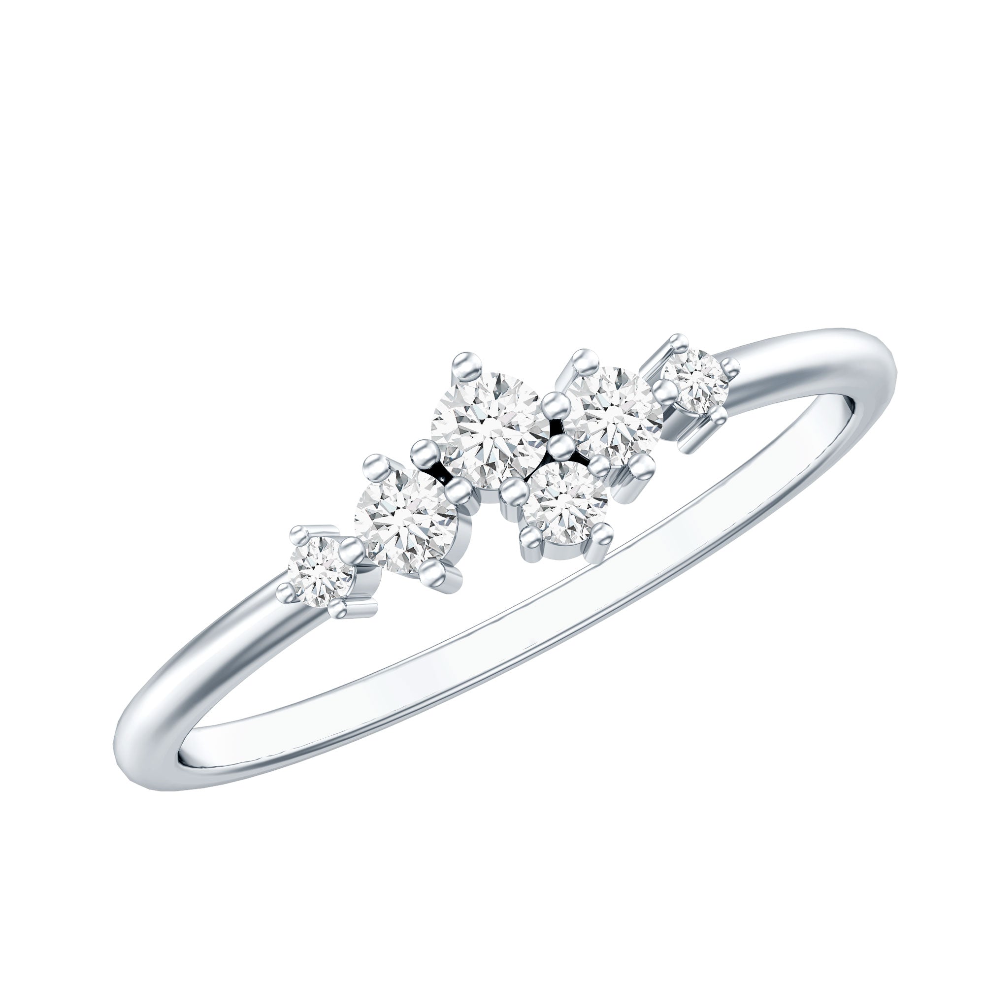 Certified Lab Created Diamond Wedding Anniversary Ring Lab - ( EF-VS ) - Rosec Jewels