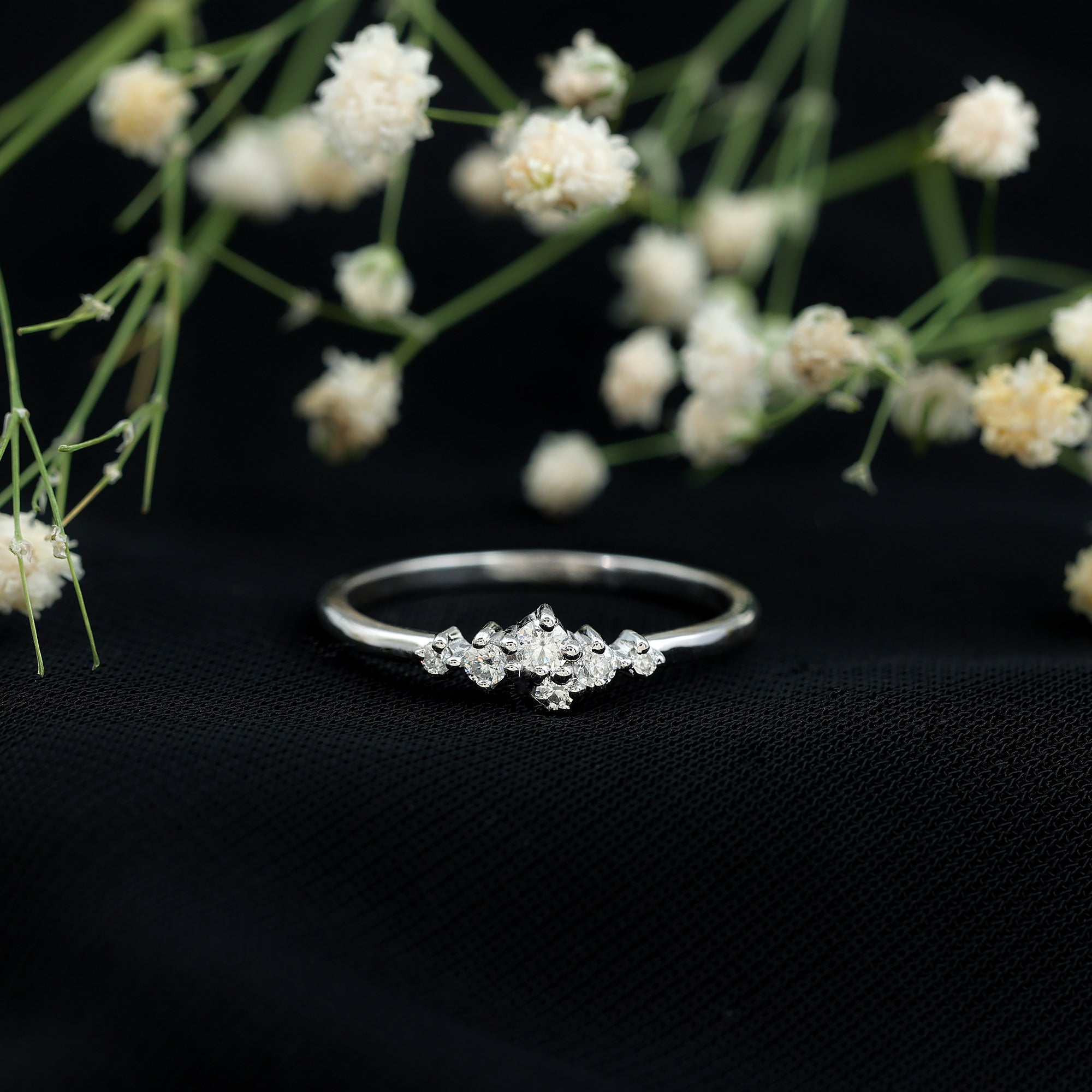 Certified Lab Created Diamond Wedding Anniversary Ring Lab - ( EF-VS ) - Rosec Jewels