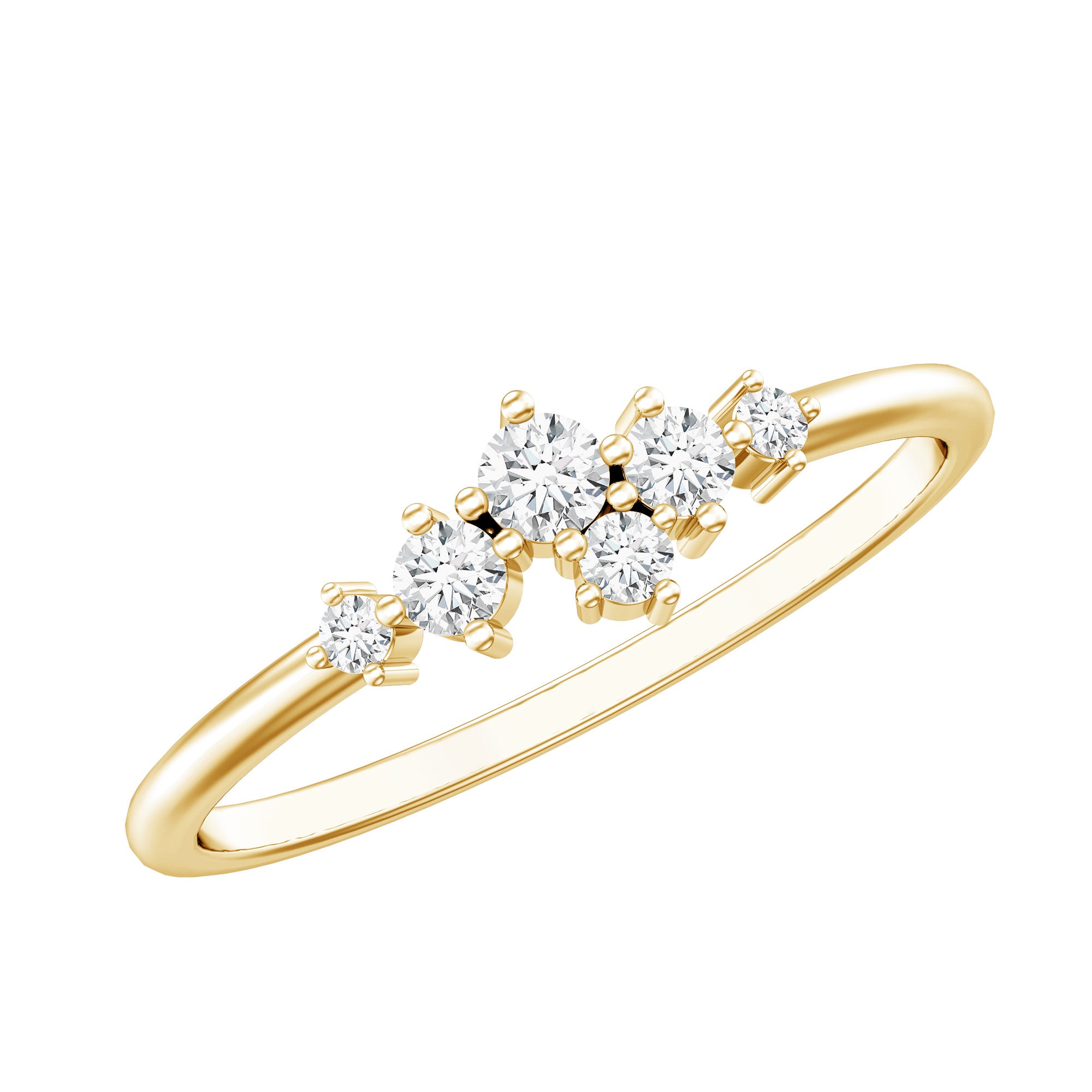 Certified Lab Created Diamond Wedding Anniversary Ring Lab - ( EF-VS ) - Rosec Jewels