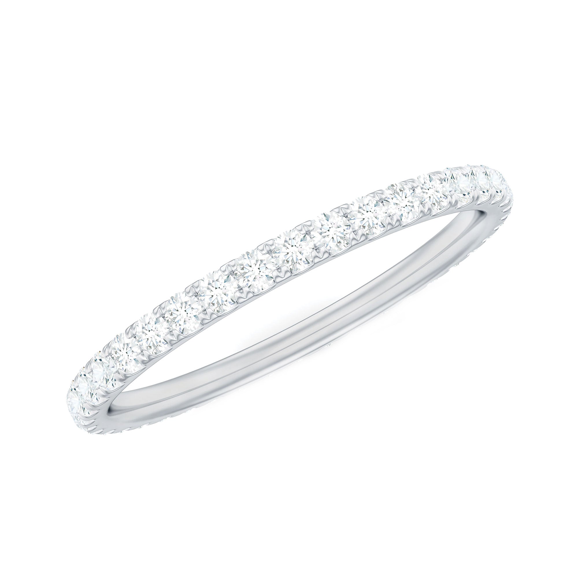 Round Cut Lab Grown Diamond Stackable Eternity Ring