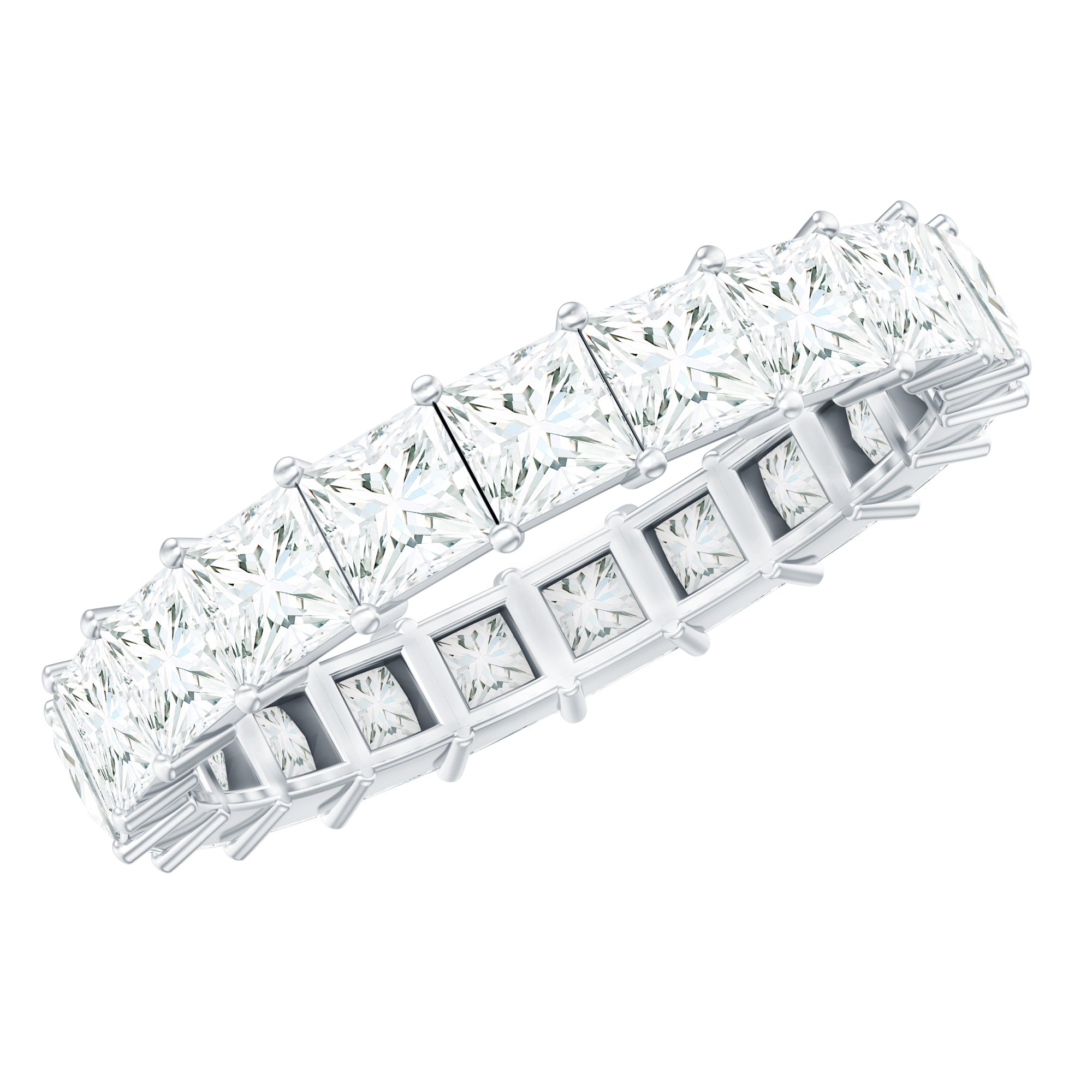 Certified Lab Grown Diamond Princess Cut Wedding Ring