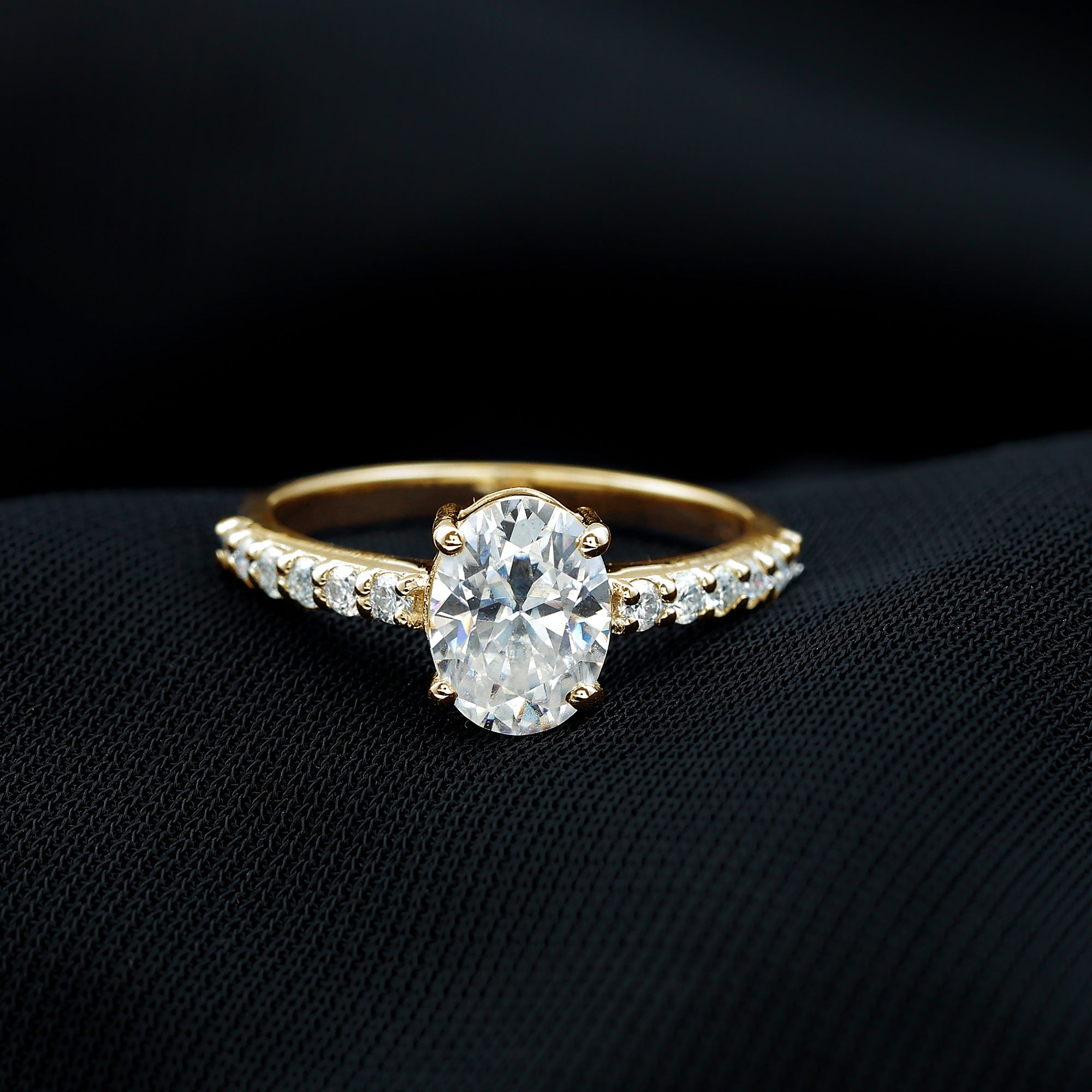 1.2 Carat Oval Shaped Lab Grown Diamond Engagement Ring with IGI Certificate Lab - ( E-VS1 ) - Rosec Jewels