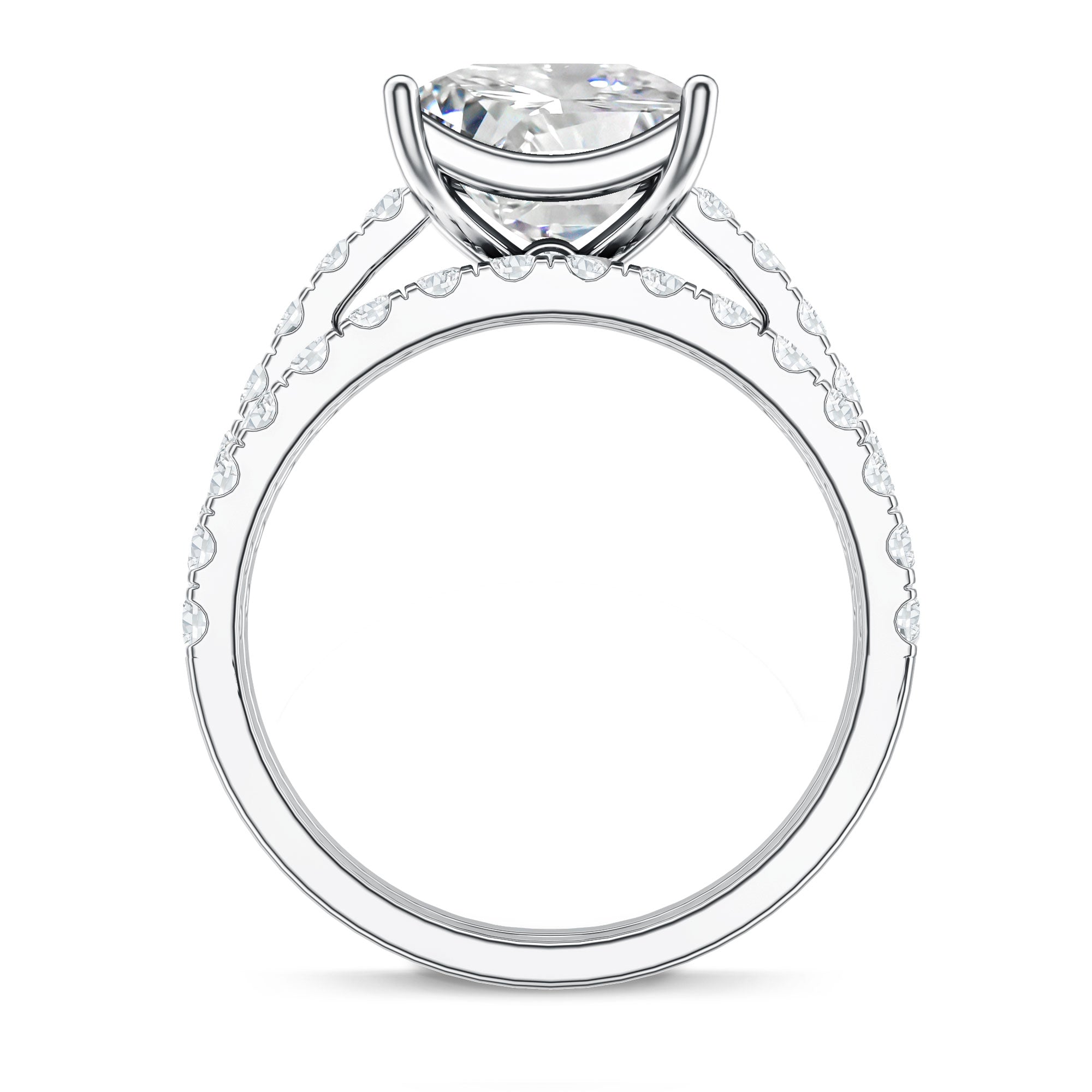 IGI Certified Huge 5 Carat Lab Grown Diamond Engagement Wedding Ring Set Lab - ( EF-VS ) - Rosec Jewels
