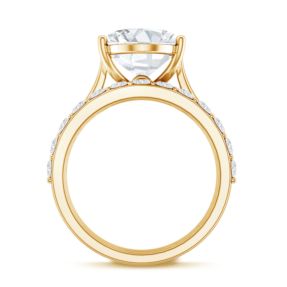 IGI Certified 5 Carat Huge Lab Grown Diamond Oval Engagement Ring with Wedding Band Lab - ( E-VS1 ) - Rosec Jewels