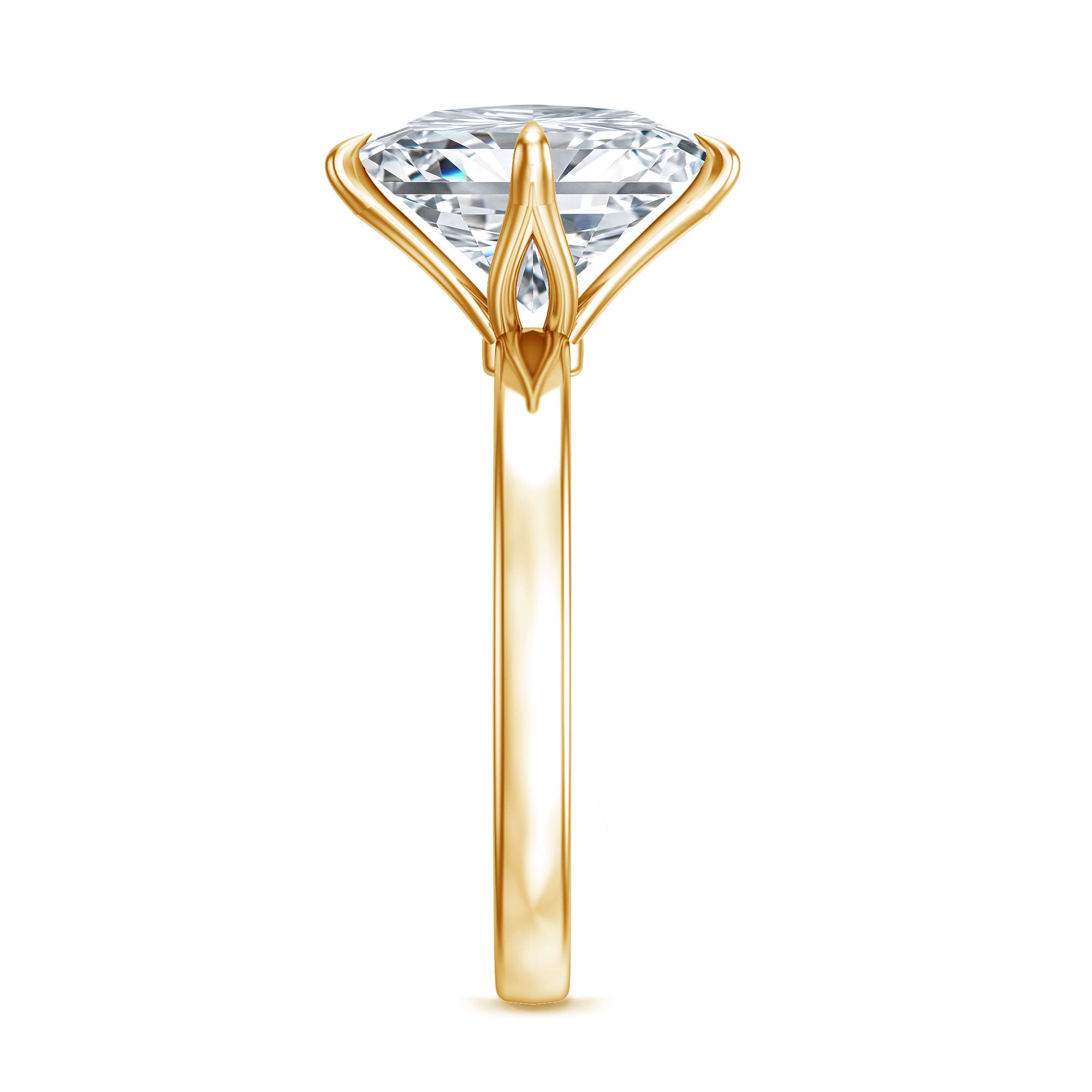 IGI Certified Lab Grown Diamond 3 Carat Princess Cut Engagement Ring Lab - ( E-VS1 ) - Rosec Jewels