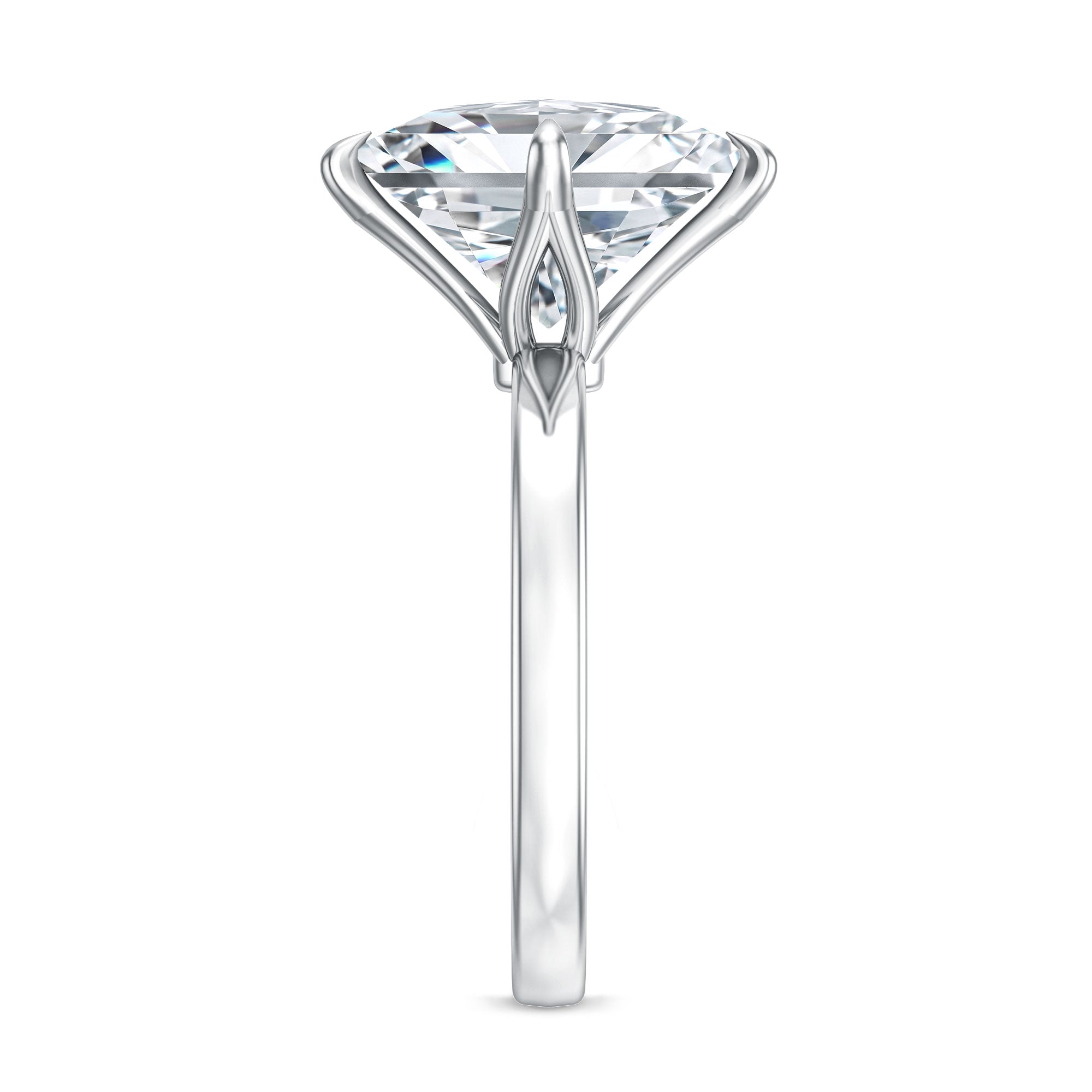 IGI Certified 4 Carat Princess Cut Lab Grown Diamond Engagement Ring Lab - ( E-VS1 ) - Rosec Jewels