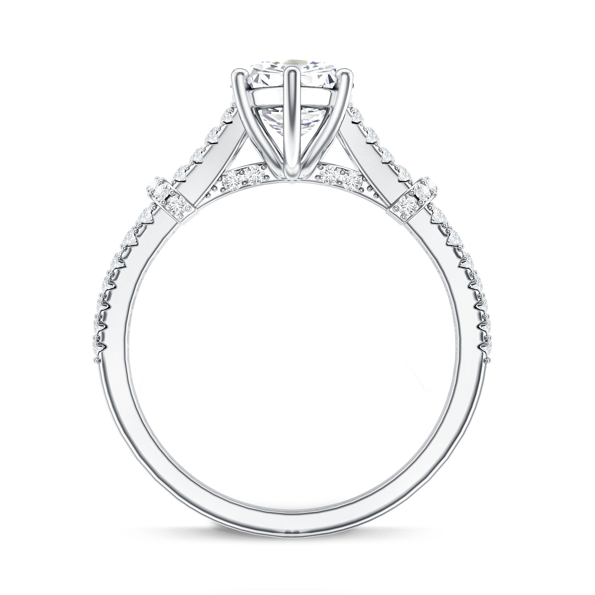 Rosec Jewels-IGI Certified 2 Carat Lab Grown Marquise Diamond Engagement Ring with Split Shank