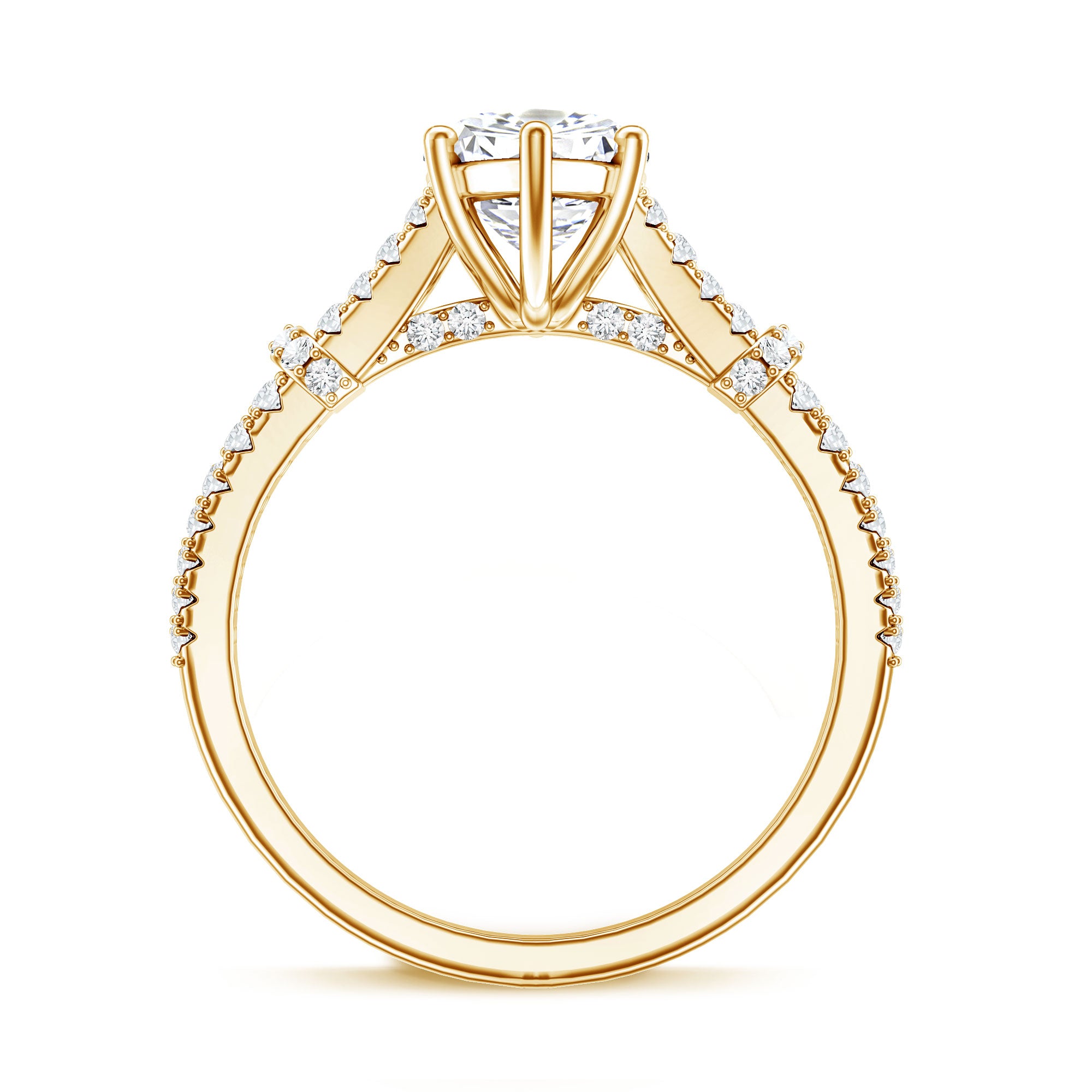 Rosec Jewels-IGI Certified 2 Carat Lab Grown Marquise Diamond Engagement Ring with Split Shank