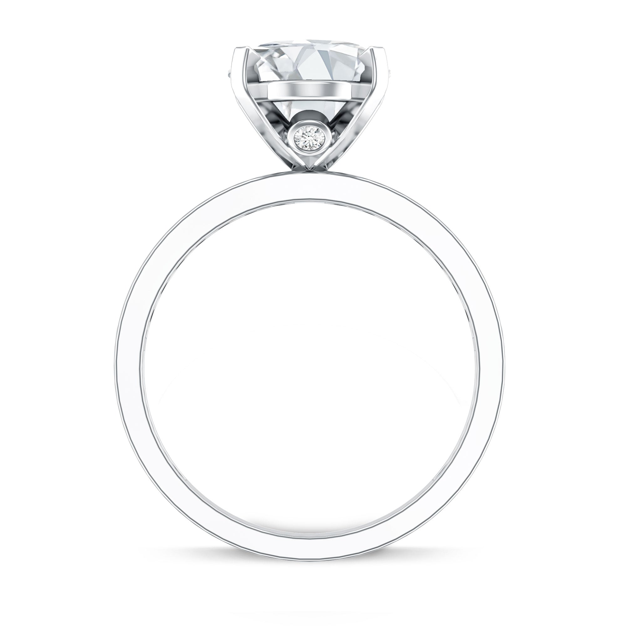 IGI Certified 3 Carat Lab Grown Diamond Oval Engagement Ring for Women Lab - ( EF-VS ) - Rosec Jewels