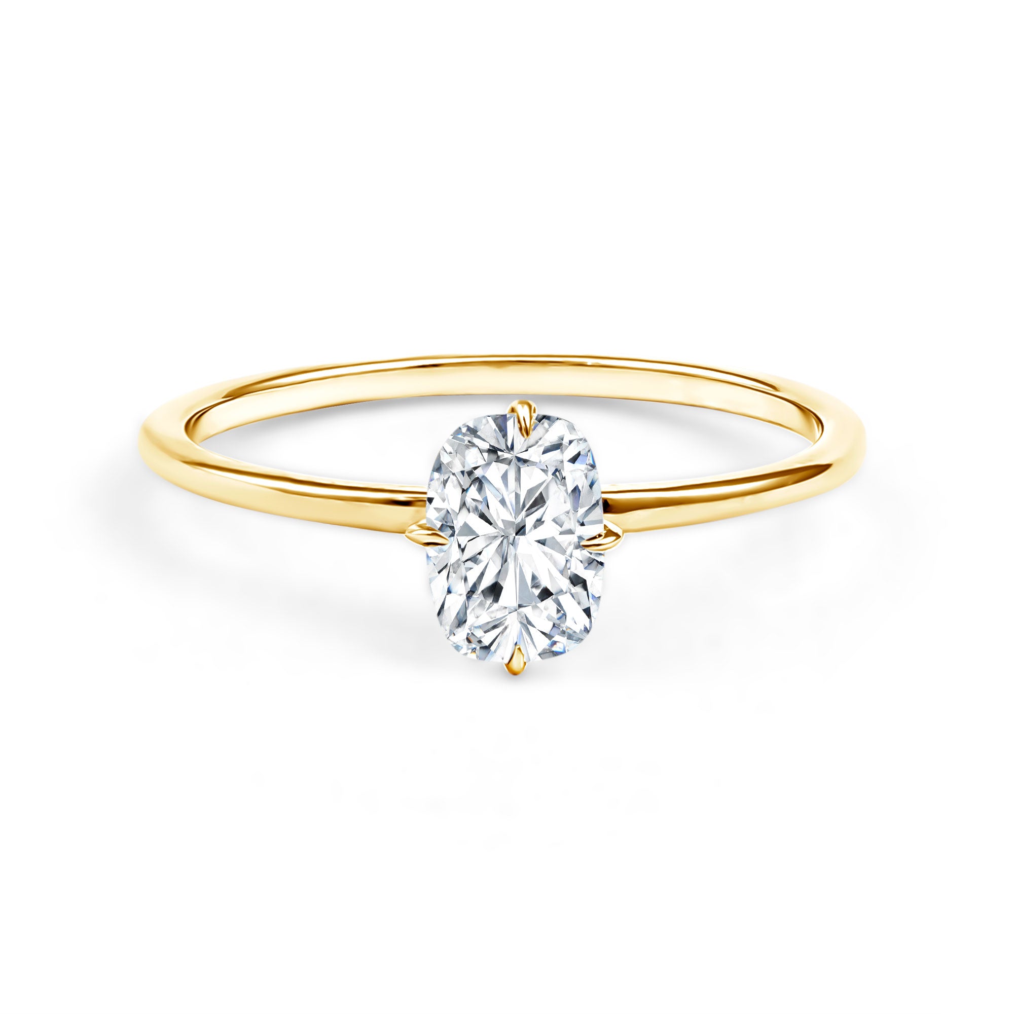 Solitaire 1.2 Carat Elongated Cushion Cut Engagement Ring with Lab Grown Diamond Lab - ( EF-VS ) - Rosec Jewels
