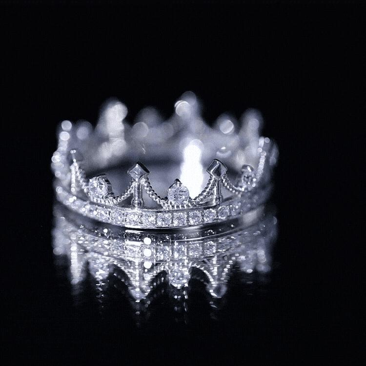 Rosec Jewels-Lab Grown Diamond Crown Eternity Band Ring for Women
