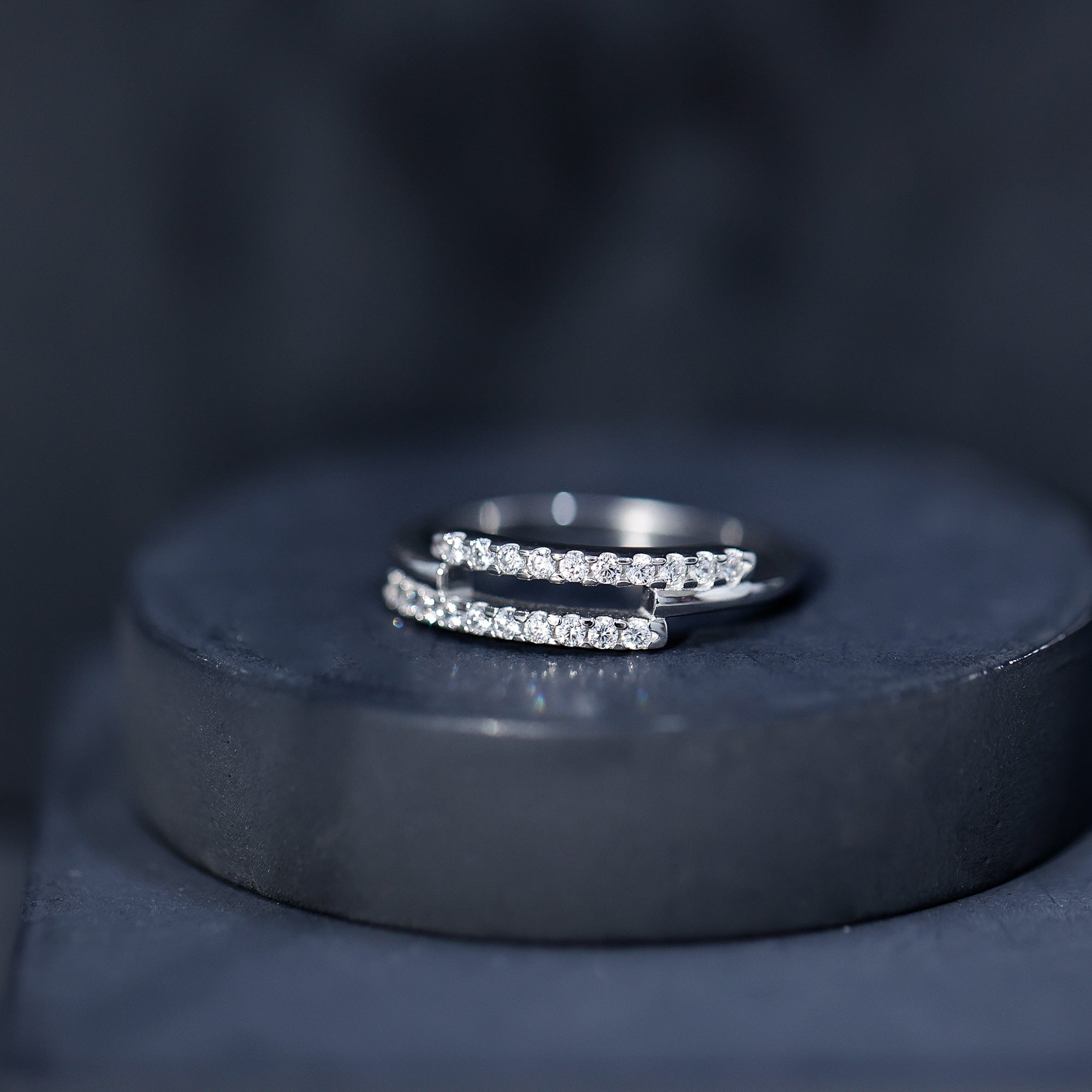 Round Cut Minimalist Lab Grown Diamond Anniversary Ring Band Lab - ( EF-VS ) - Rosec Jewels