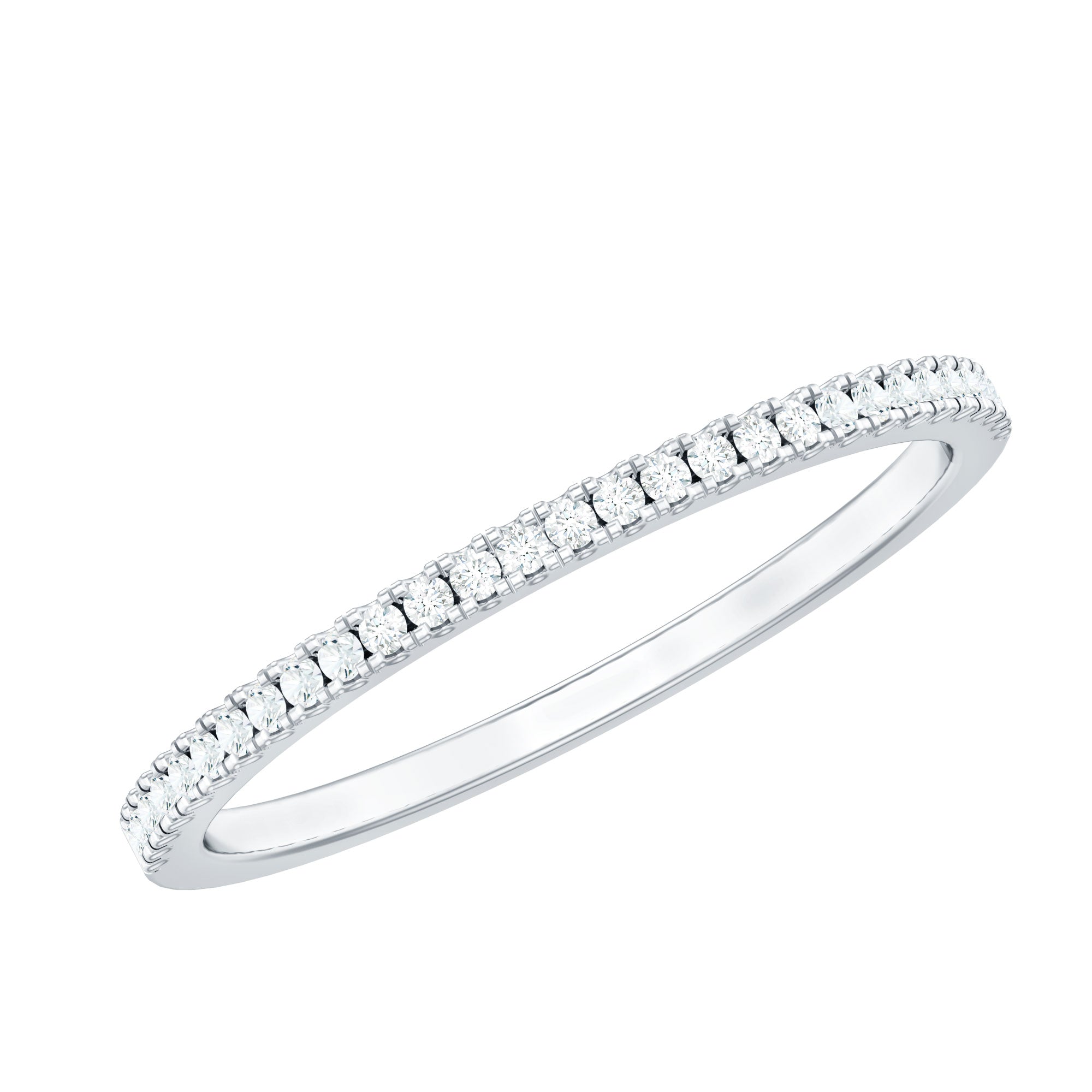 Moissanite Minimal Eternity Stackable Ring