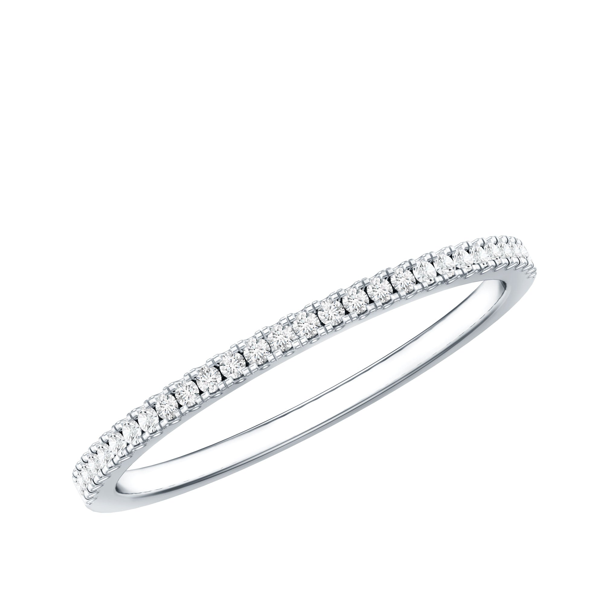 Moissanite Minimal Eternity Stackable Ring D-VS1 - Rosec Jewels