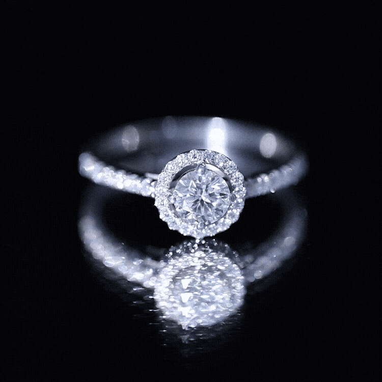 Brilliant Cut Moissanite Promise Ring With Certificate D-VS1 - Rosec Jewels
