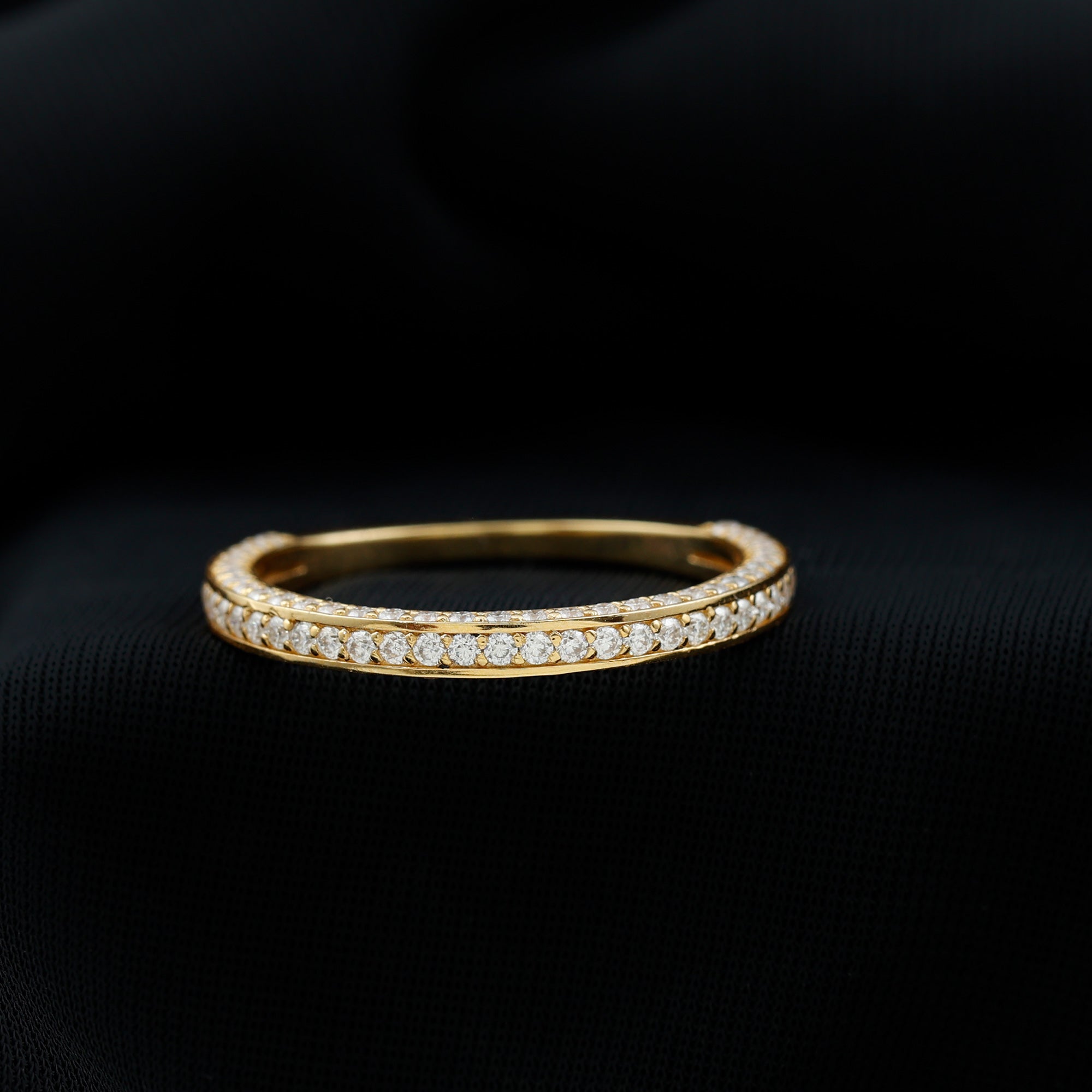Surface Prong Set Moissanite Half Eternity Ring D-VS1 - Rosec Jewels