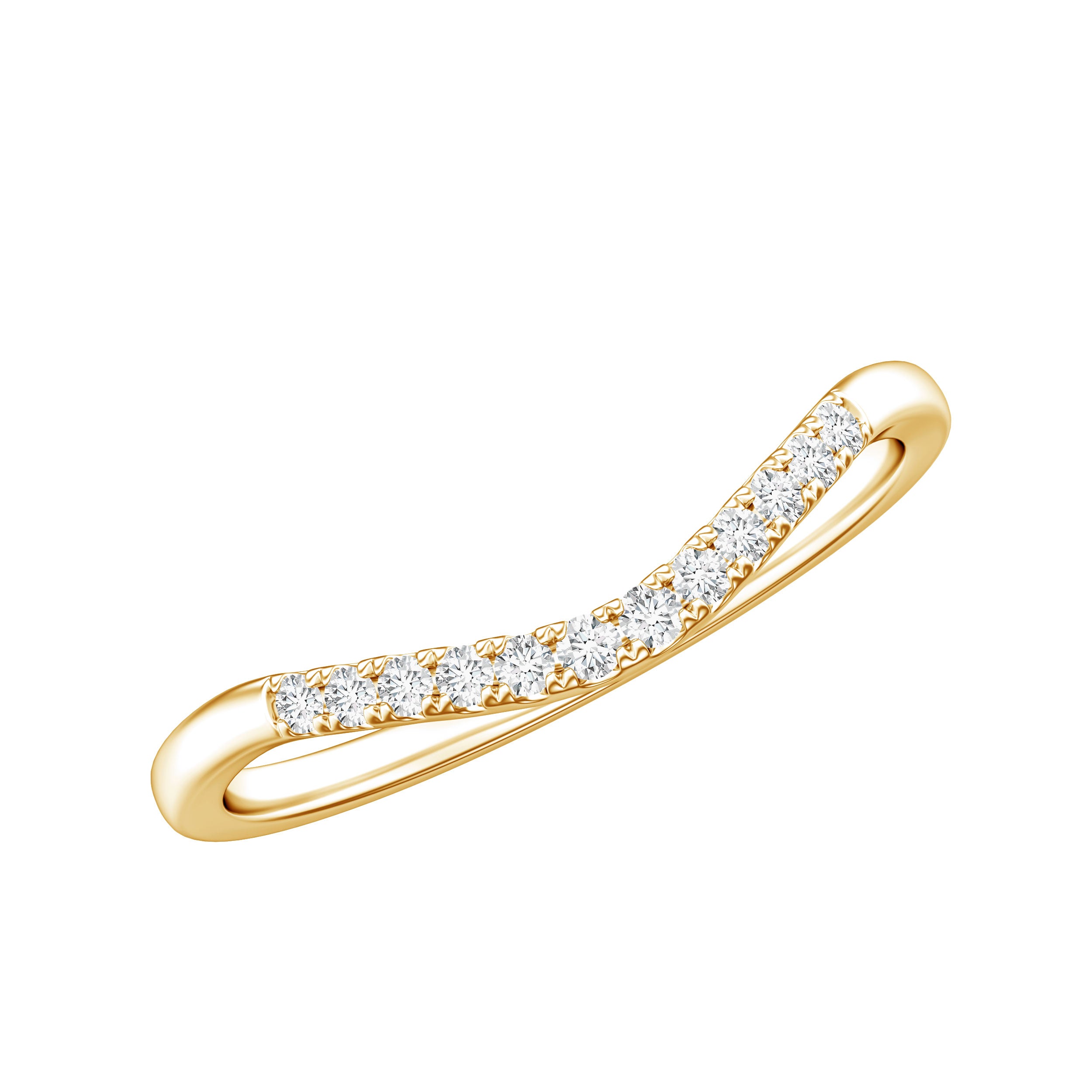 Rosec Jewels-Diamond Curved Enhancer Ring