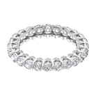 Shared Prong Set Moissanite Eternity Band Ring Moissanite - ( D-VS1 ) - Color and Clarity - Rosec Jewels