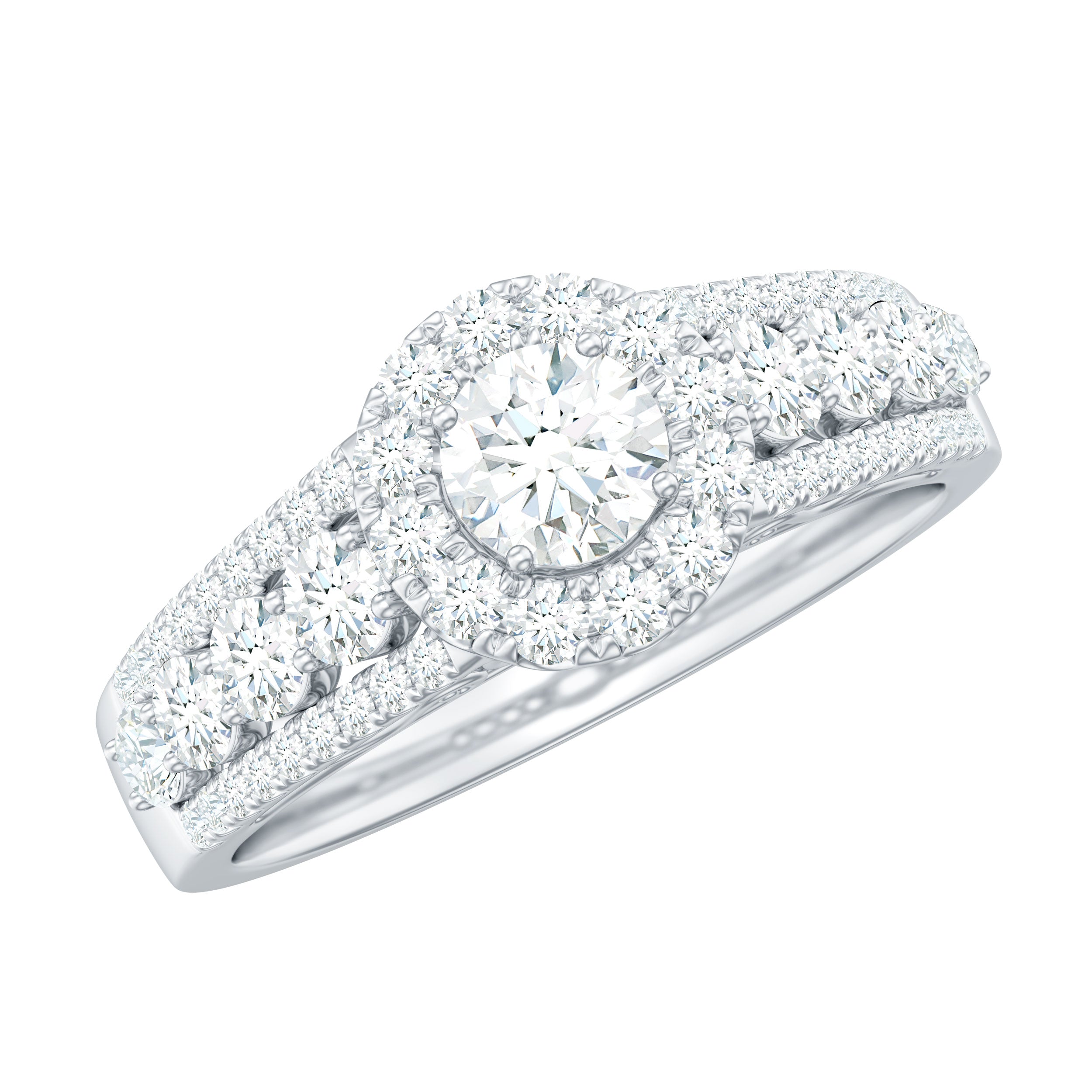 1.50 CT Zircon Statement Engagement Ring AAAA - Rosec Jewels