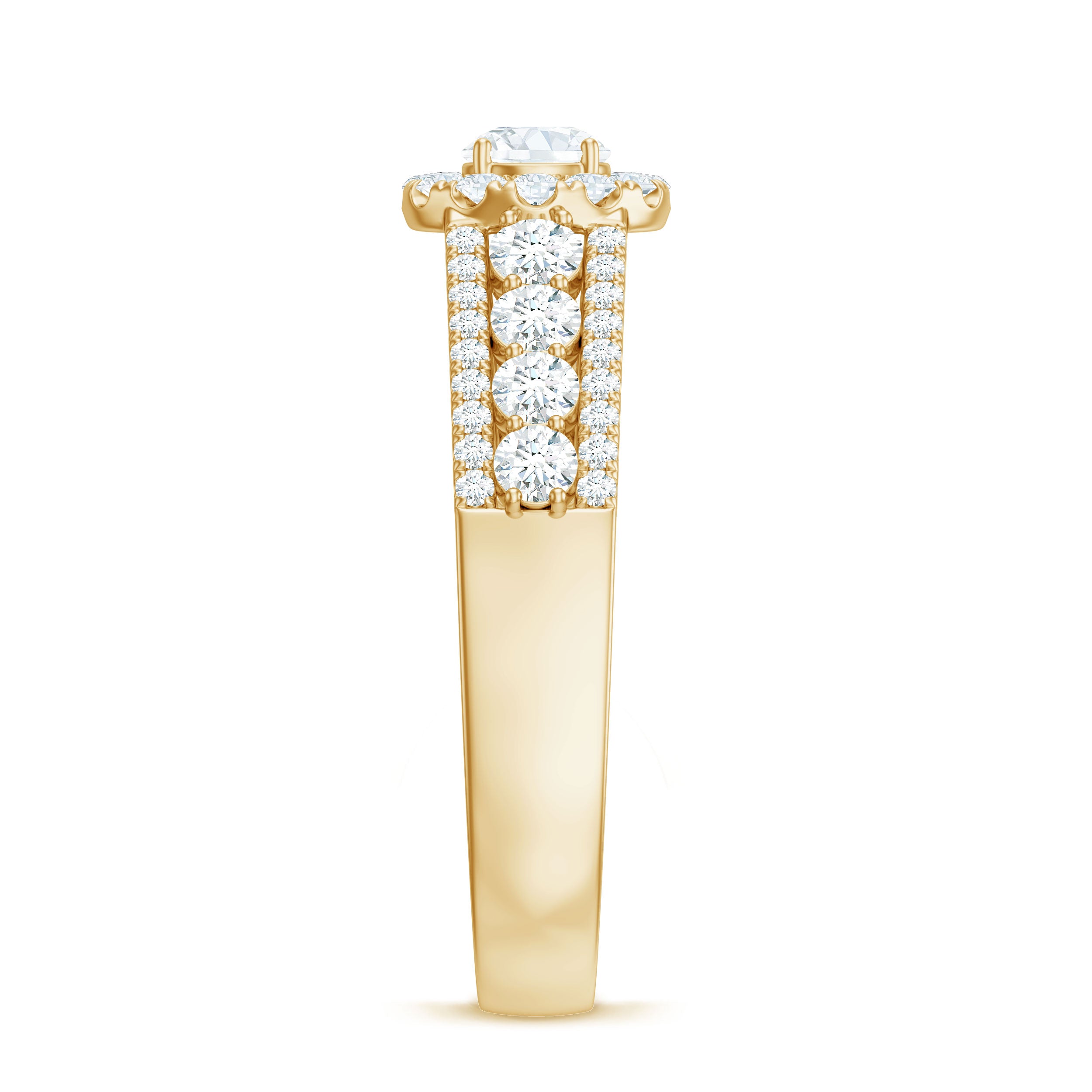 1.50 CT Zircon Statement Engagement Ring AAAA - Rosec Jewels