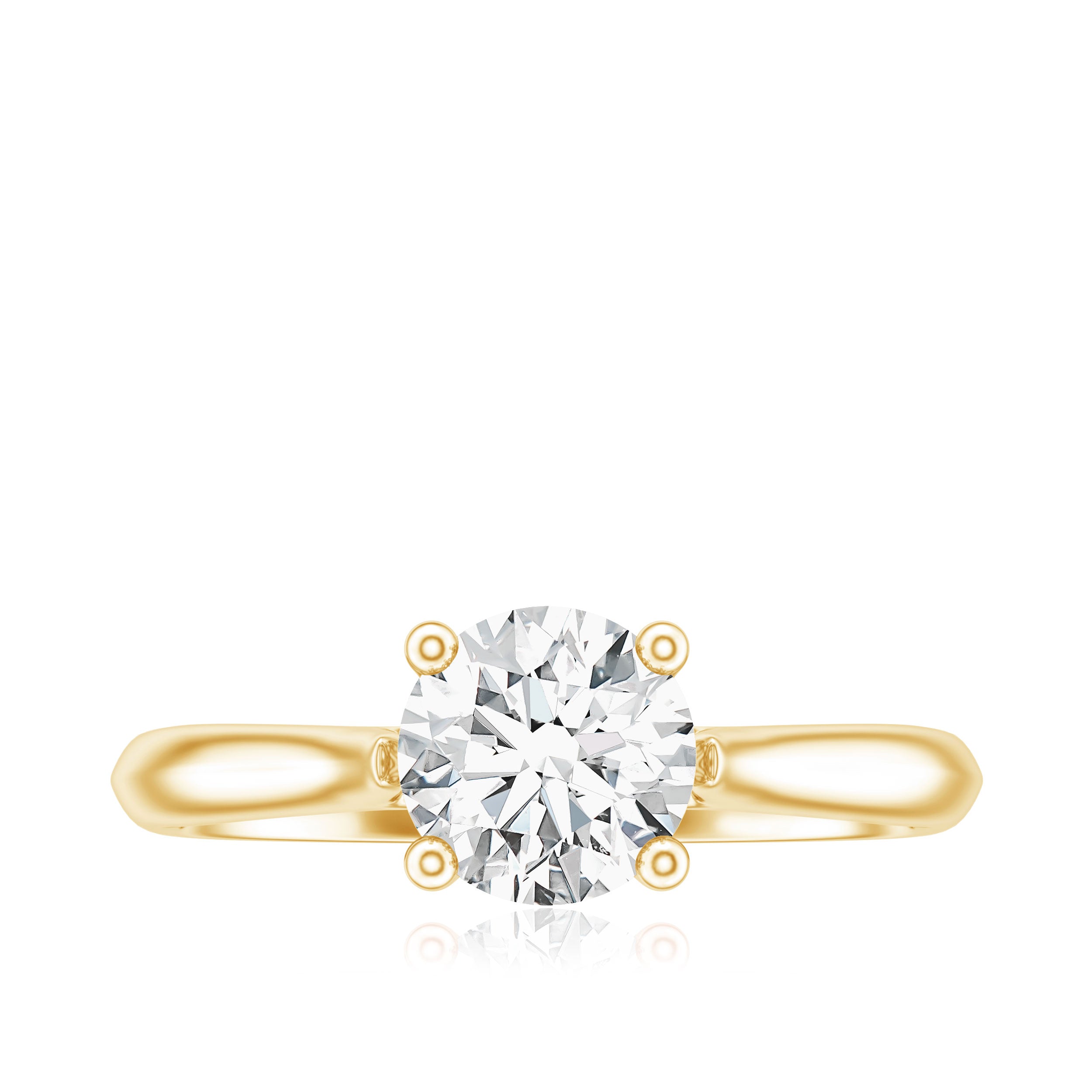 Round Shaped Moissanite Solitaire Engagement Ring D-VS1 - Rosec Jewels