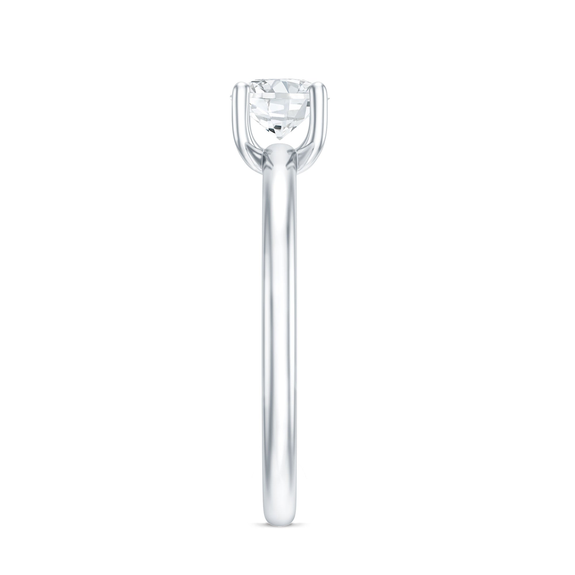 Certified 6 MM Moissanite Solitaire Promise Ring for Her D-VS1 - Rosec Jewels