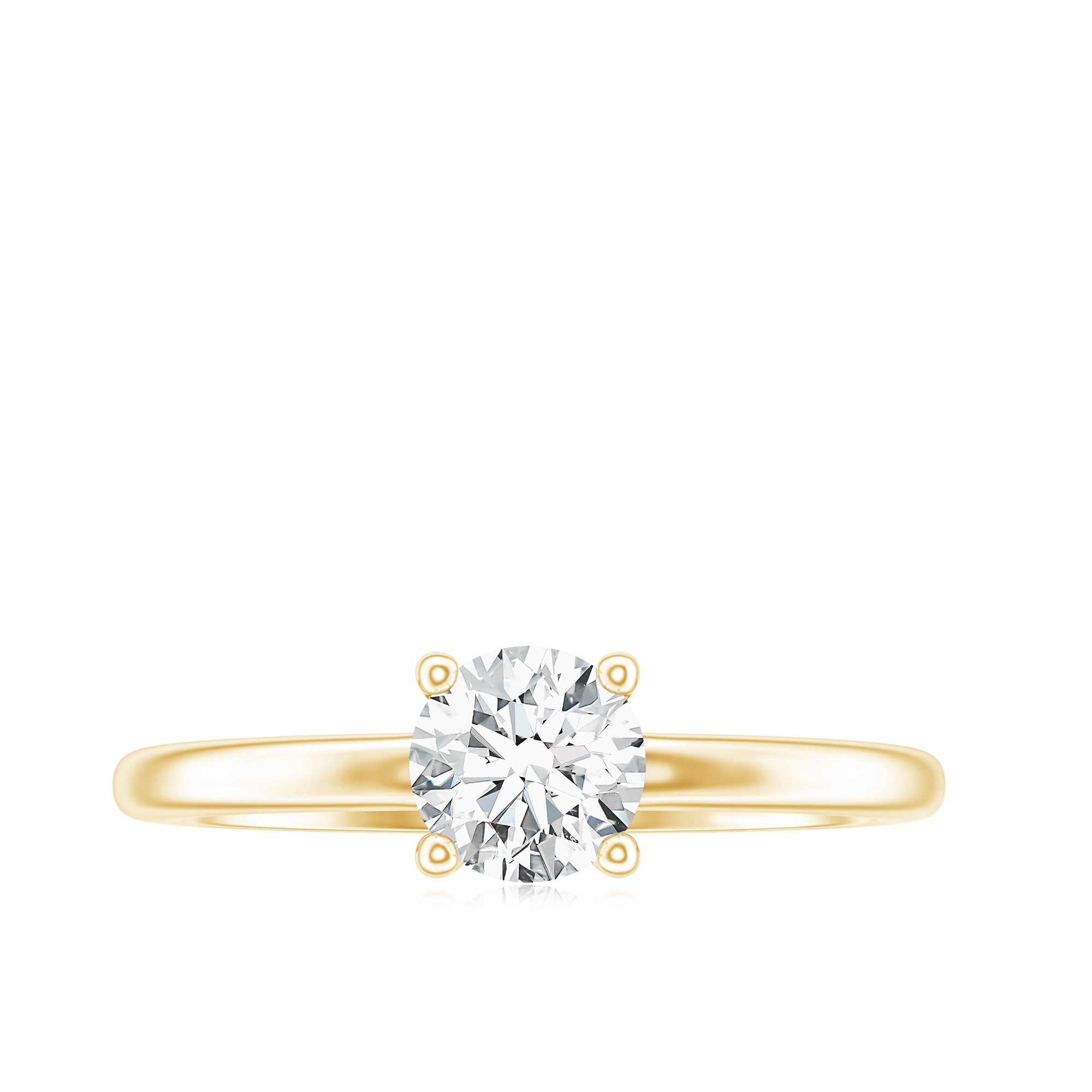 Certified 6 MM Moissanite Solitaire Promise Ring for Her D-VS1 - Rosec Jewels