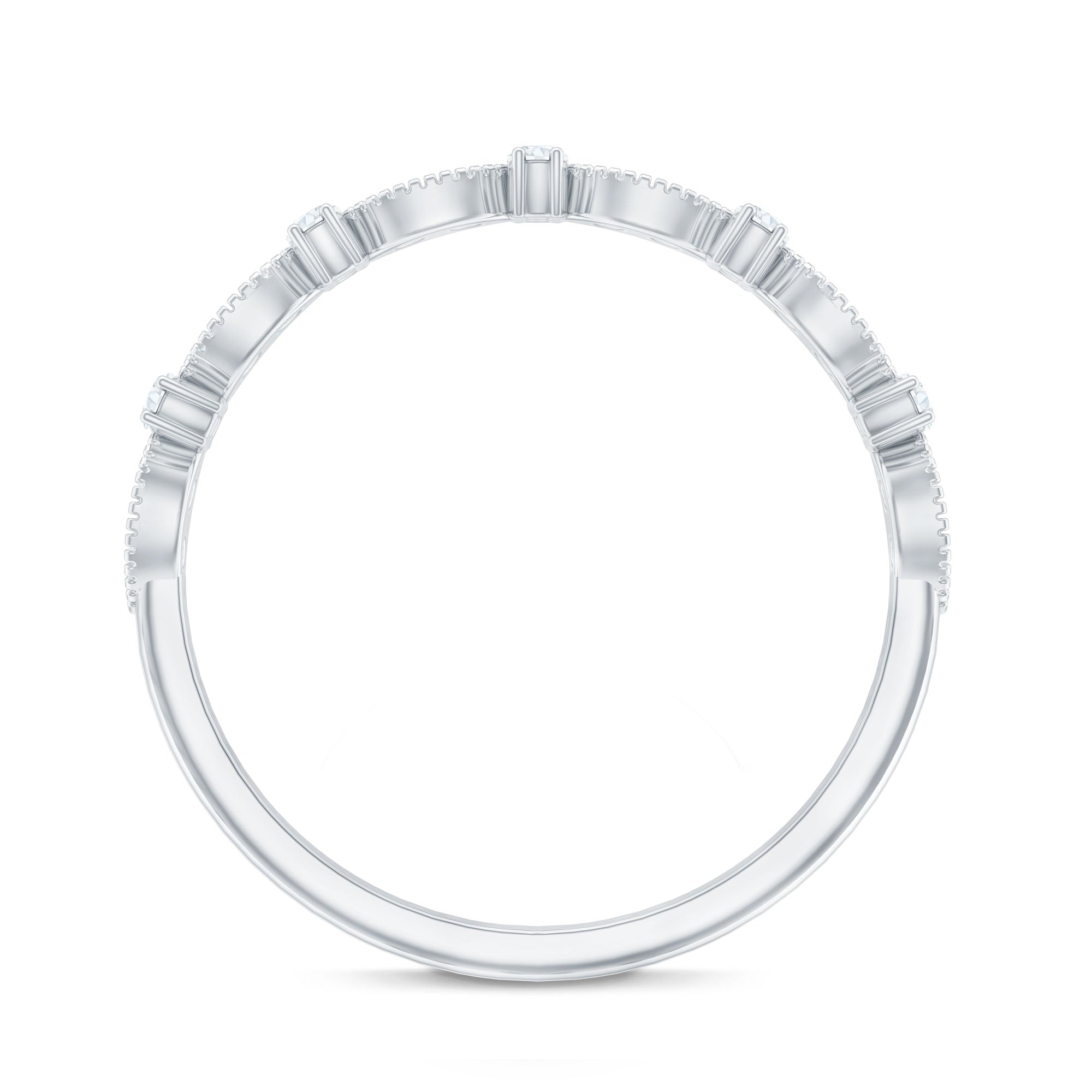 Designer Moissanite Eternity Ring for Women D-VS1 - Rosec Jewels