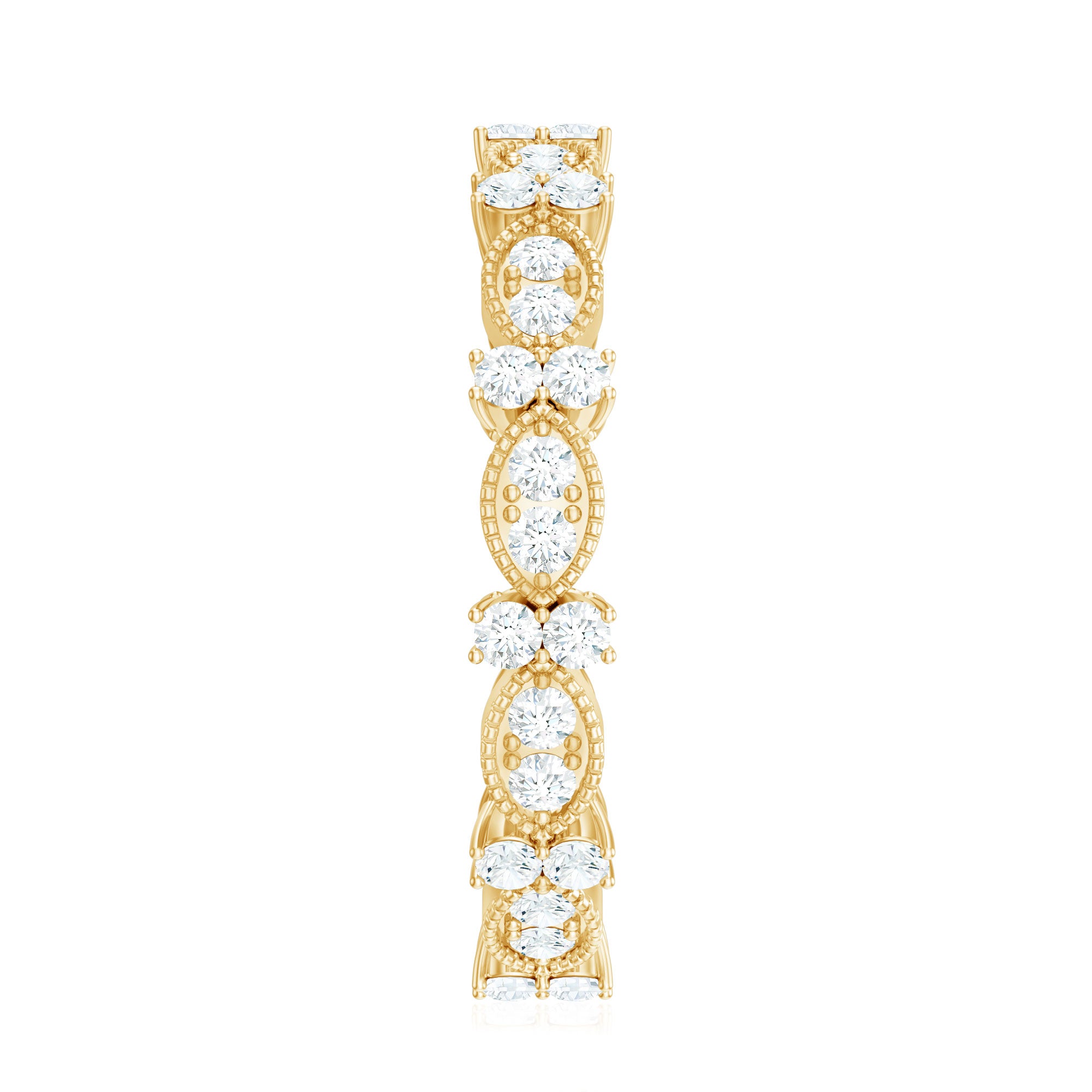 Designer Moissanite Eternity Ring for Women D-VS1 - Rosec Jewels
