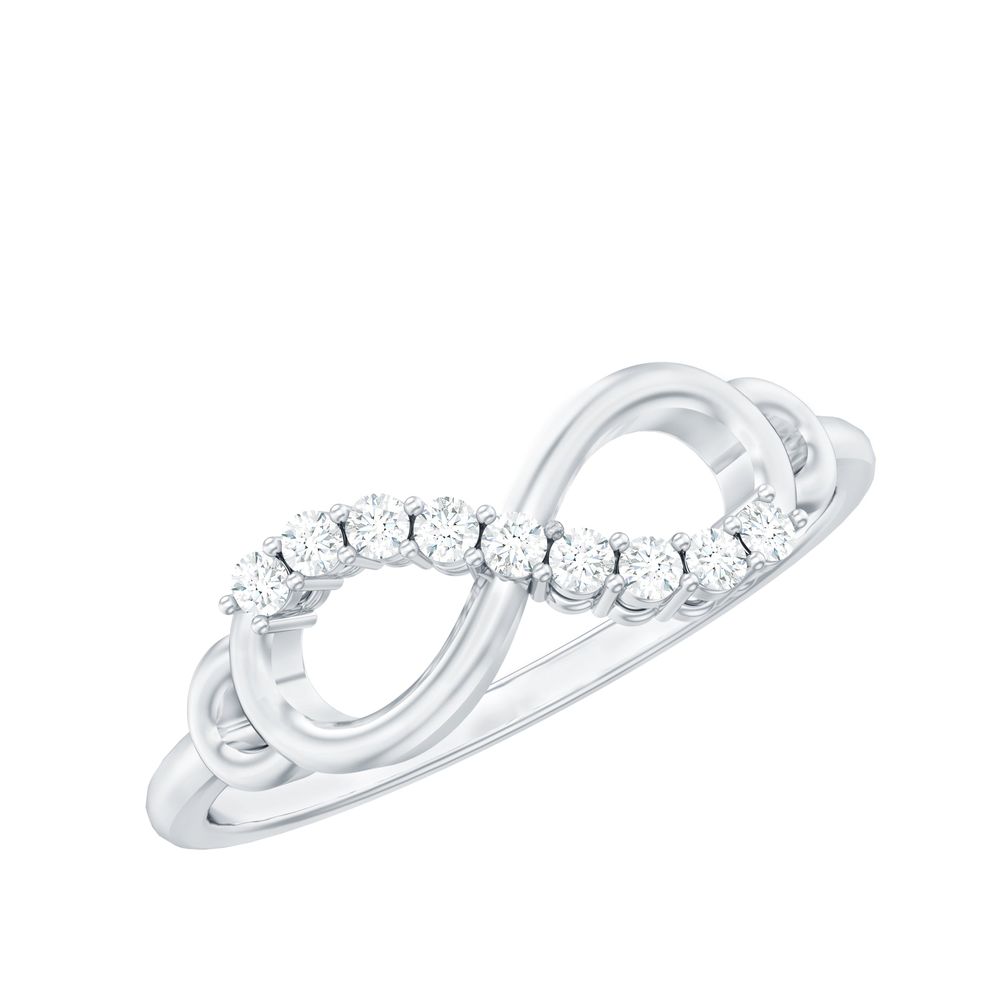 Certified Prong Set Diamond Infinity Promise Ring