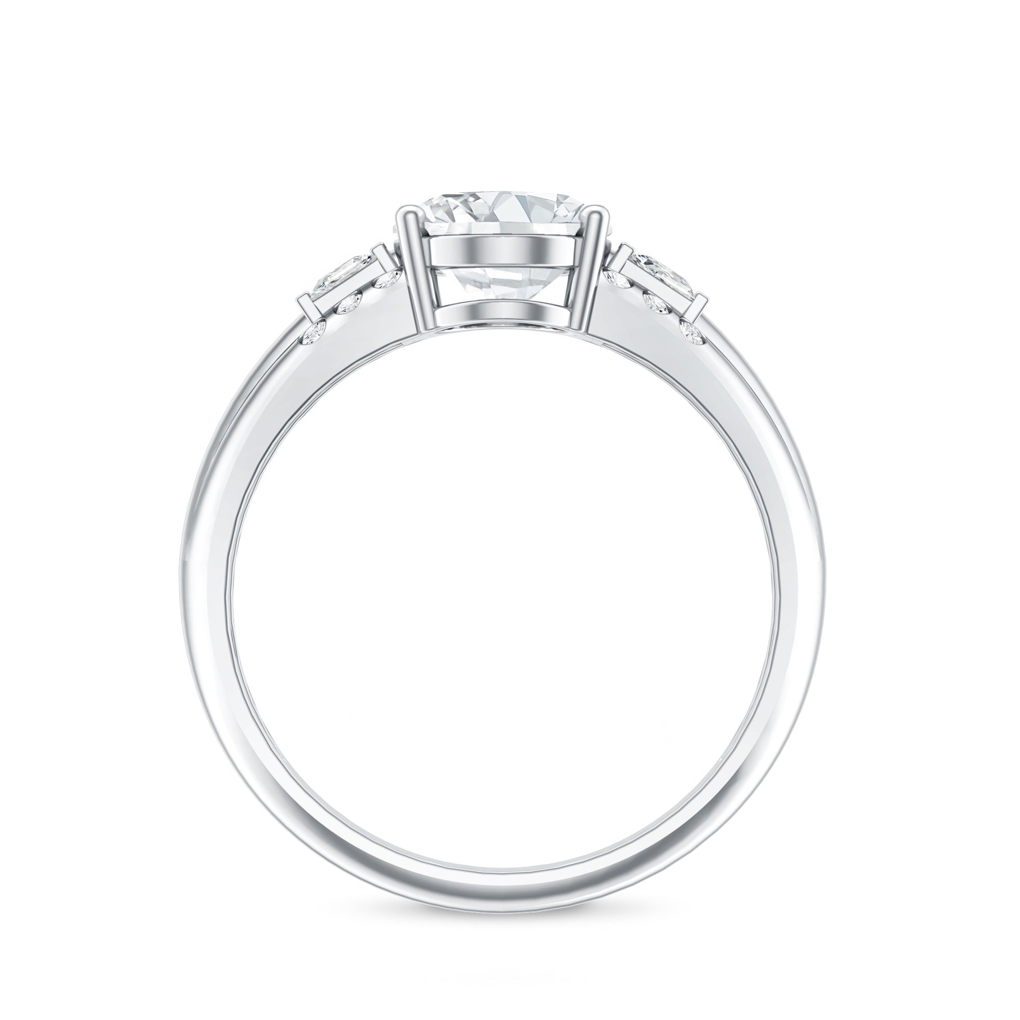 Oval Cubic Zirconia Solitaire Engagement Ring AAAA - Rosec Jewels