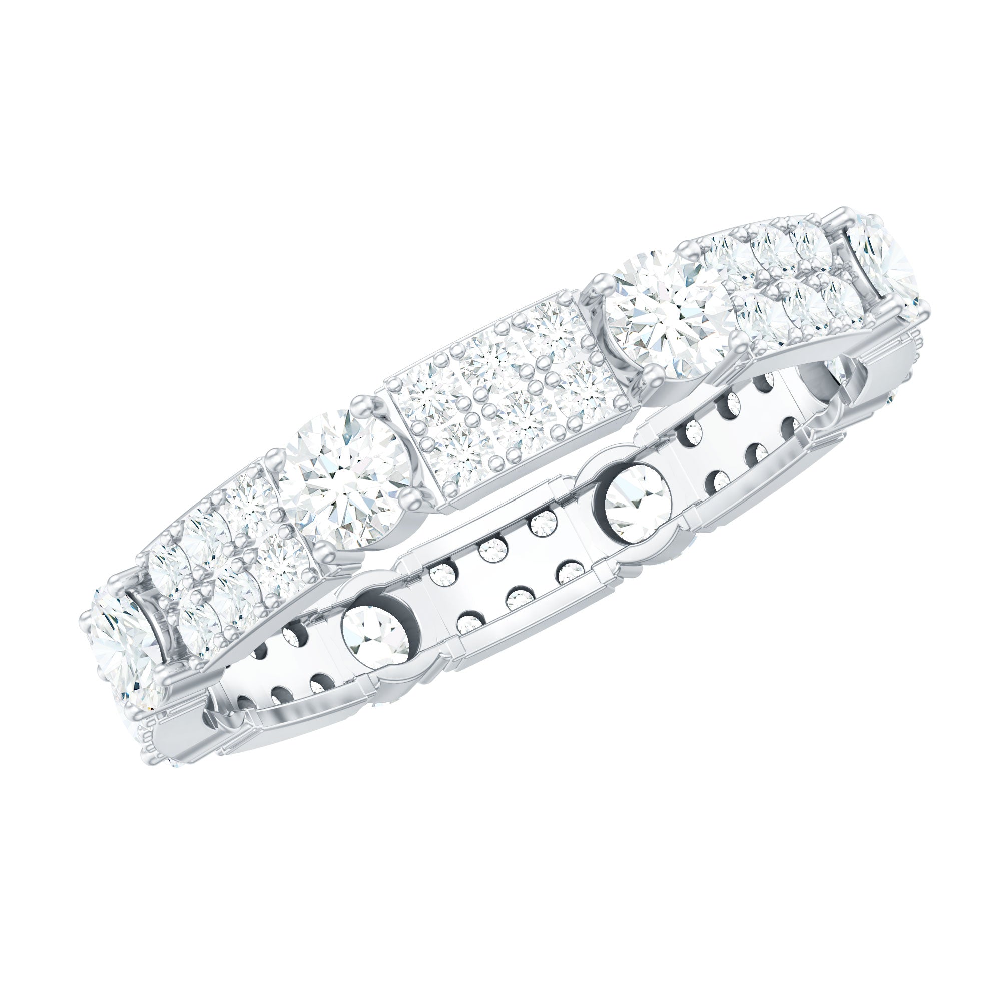 Rosec Jewels-Full Eternity Lab Grown Diamond Wedding Band For Women