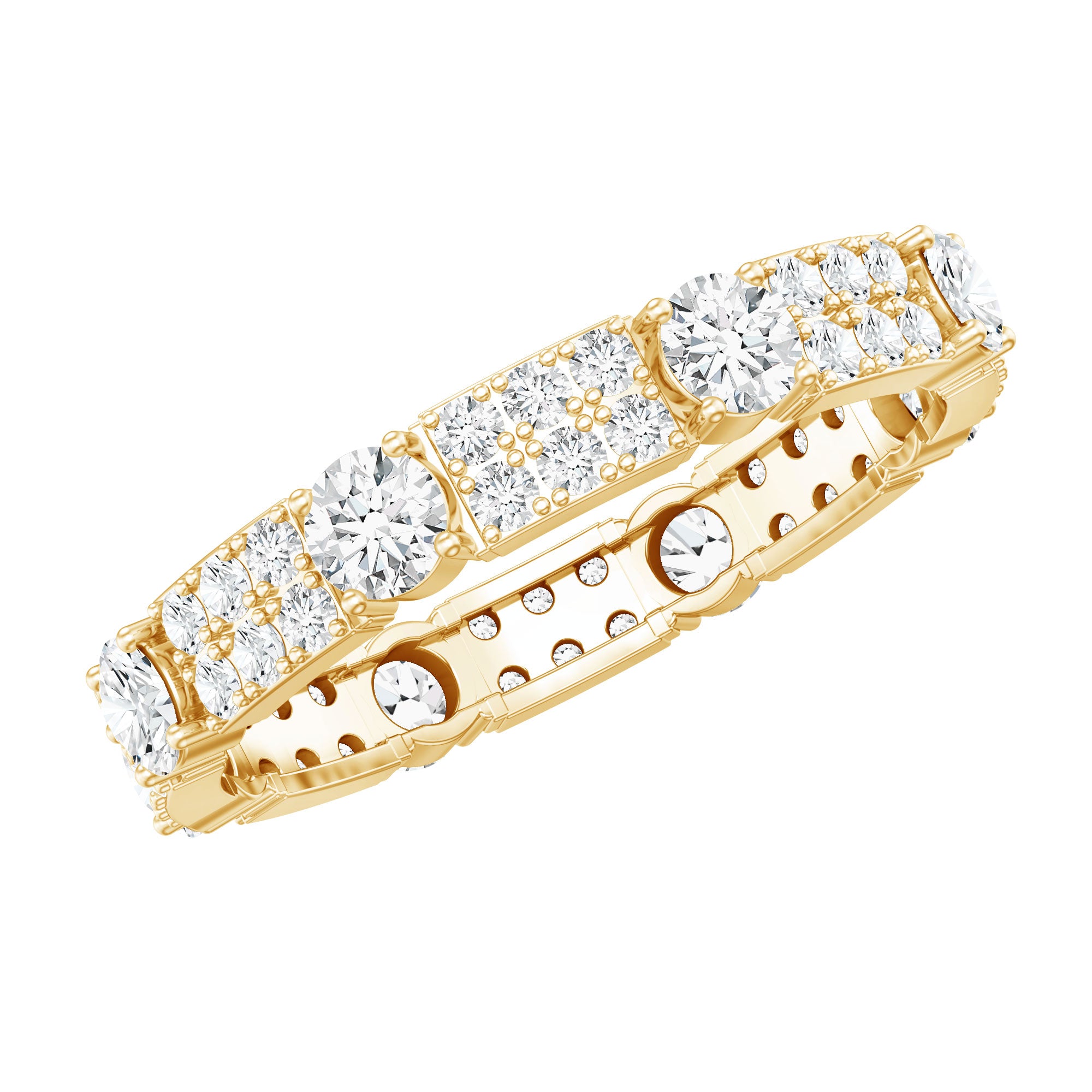 Full Eternity Lab Grown Diamond Wedding Band For Women Lab - ( EF-VS ) - Rosec Jewels
