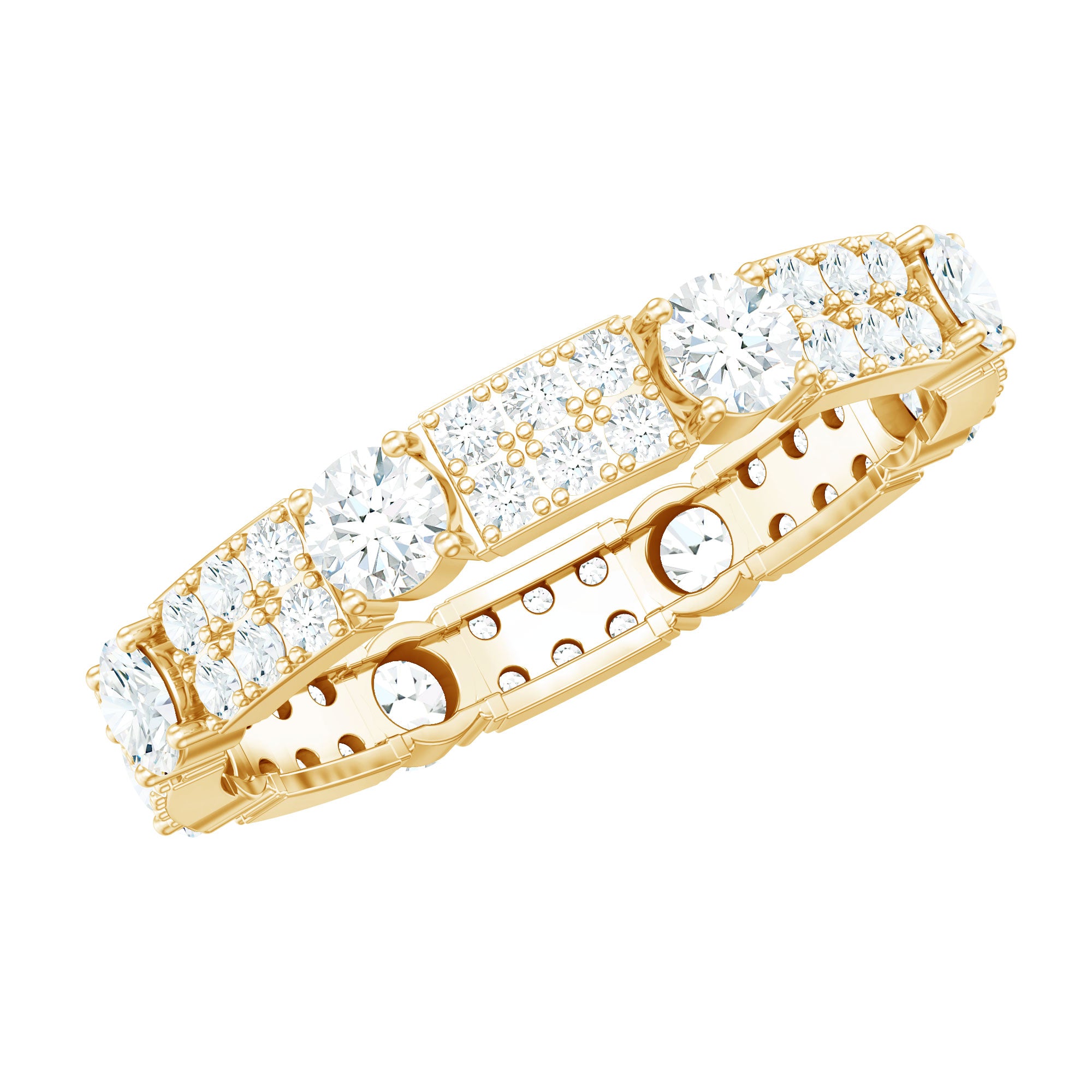 Rosec Jewels-Full Eternity Lab Grown Diamond Wedding Band For Women