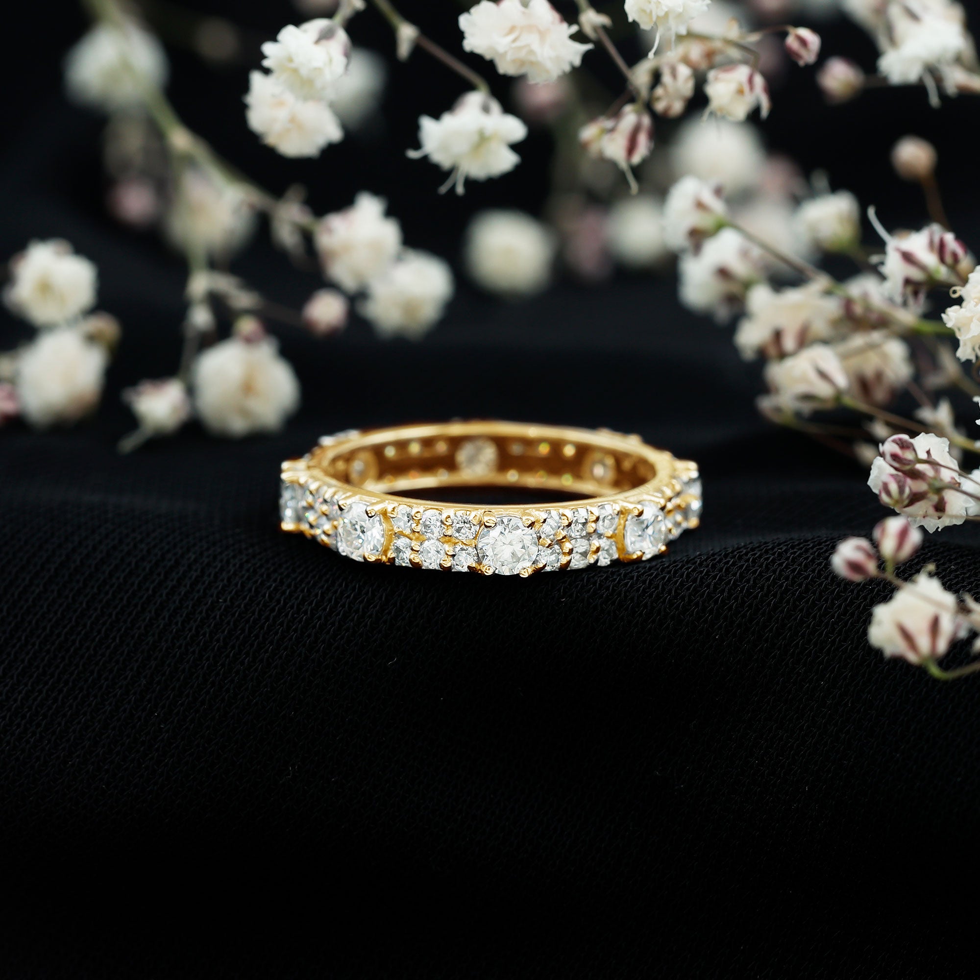 Full Eternity Lab Grown Diamond Wedding Band For Women Lab - ( EF-VS ) - Rosec Jewels