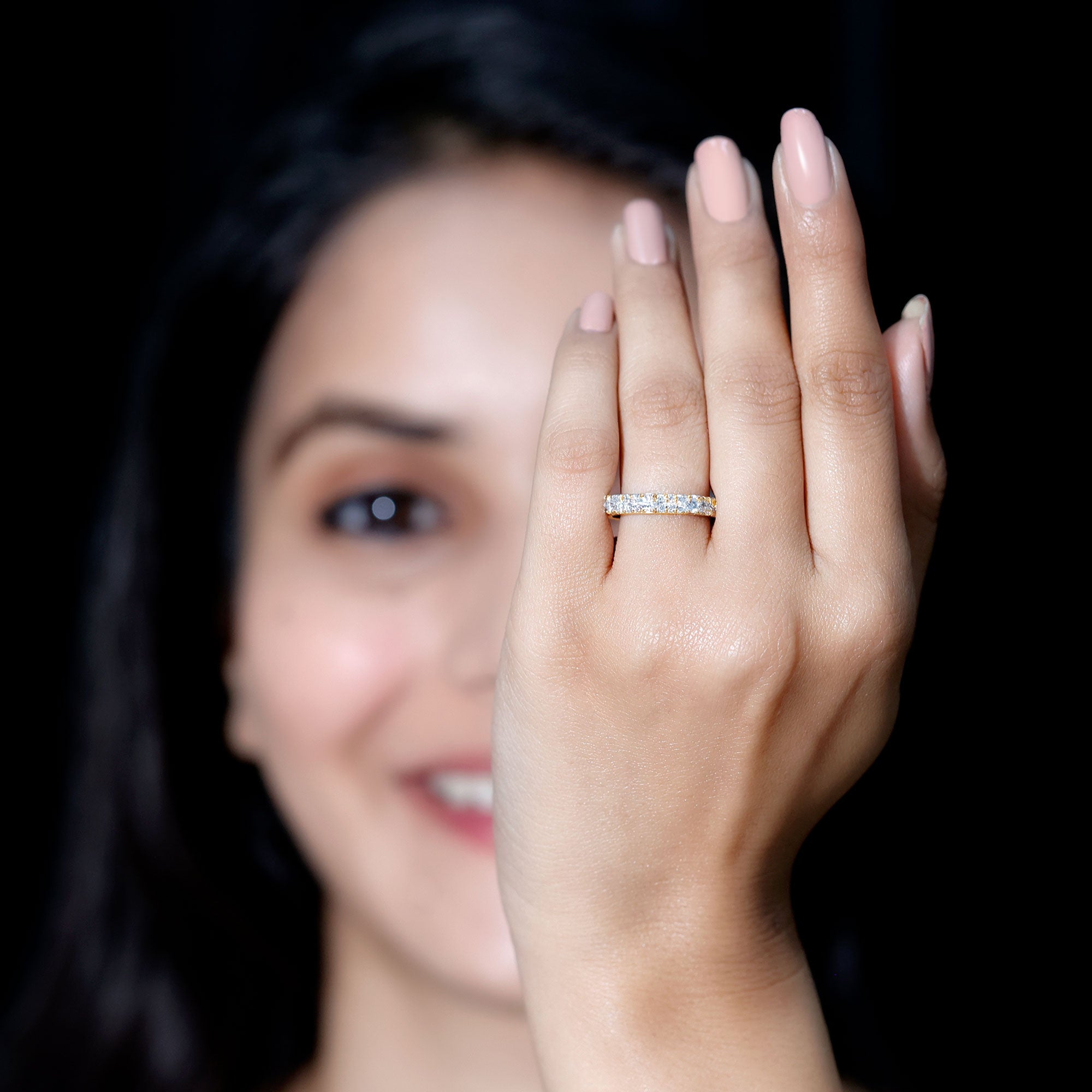 Rosec Jewels-Full Eternity Lab Grown Diamond Wedding Band For Women