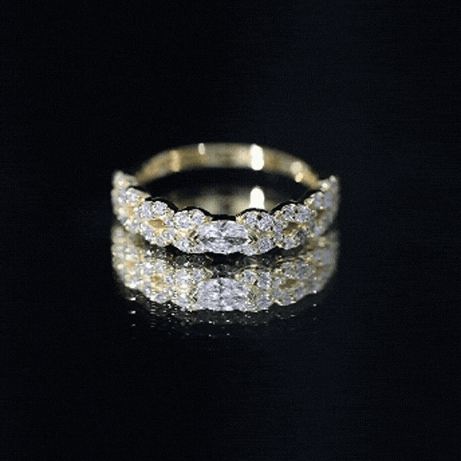 Lab Grown Diamond East West Eternity Ring for Her Lab - ( EF-VS ) - Rosec Jewels