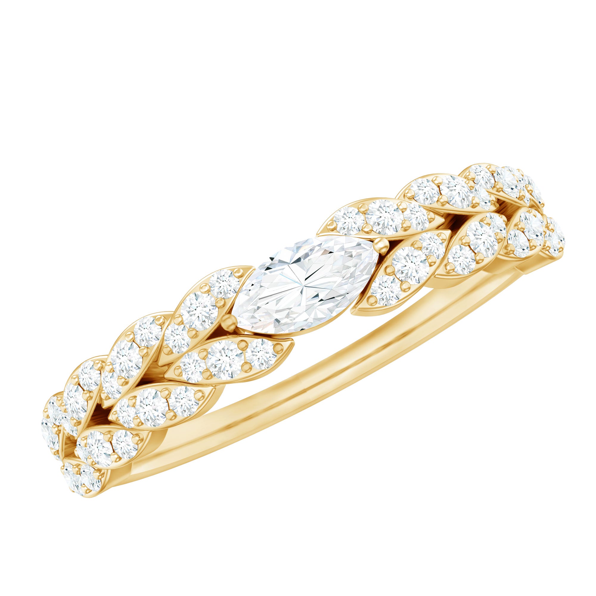 Lab Grown Diamond East West Eternity Ring for Her Lab - ( EF-VS ) - Rosec Jewels