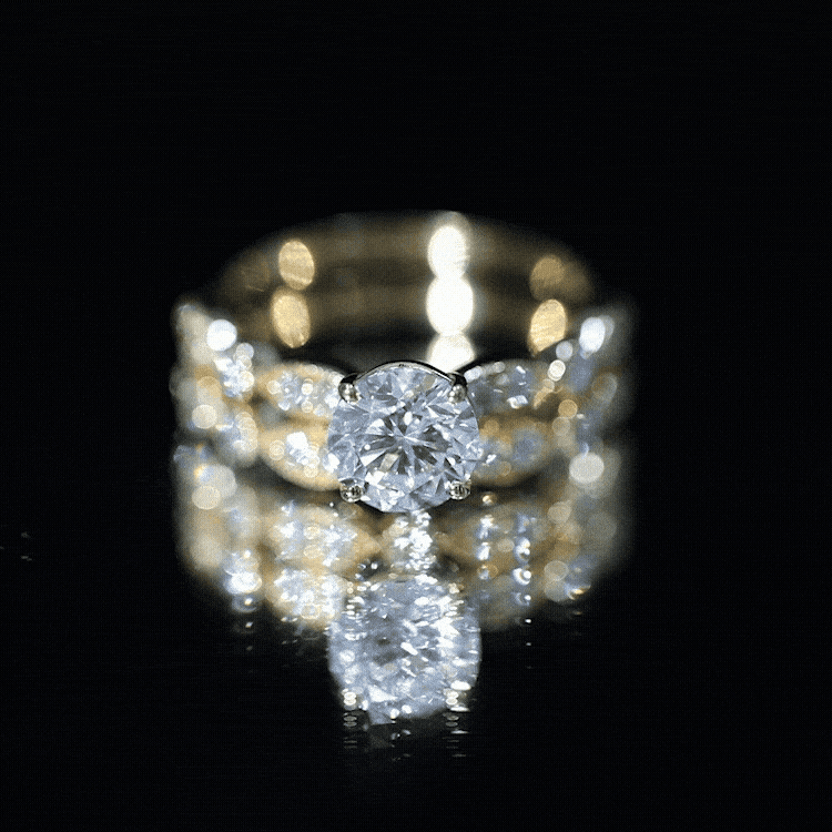 Diamond Designer Marriage Ring Set For Women Lab - ( EF-VS ) - Rosec Jewels