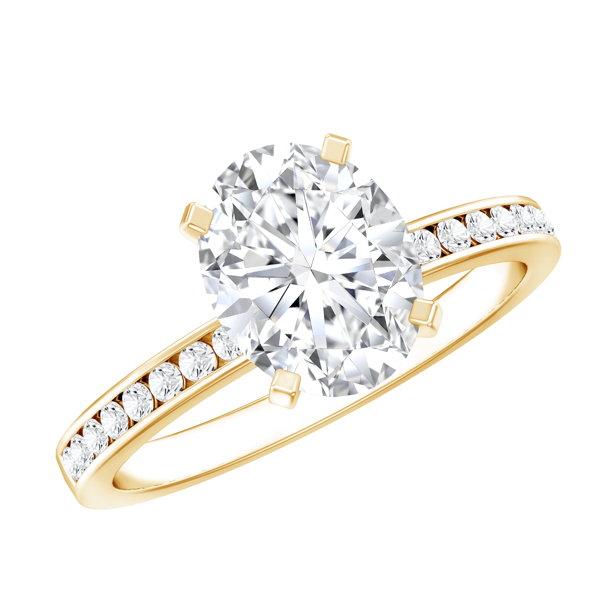 Certified 7X9 MM Lab Grown Diamond Oval Engagement Ring Lab - ( EF-VS ) - Rosec Jewels