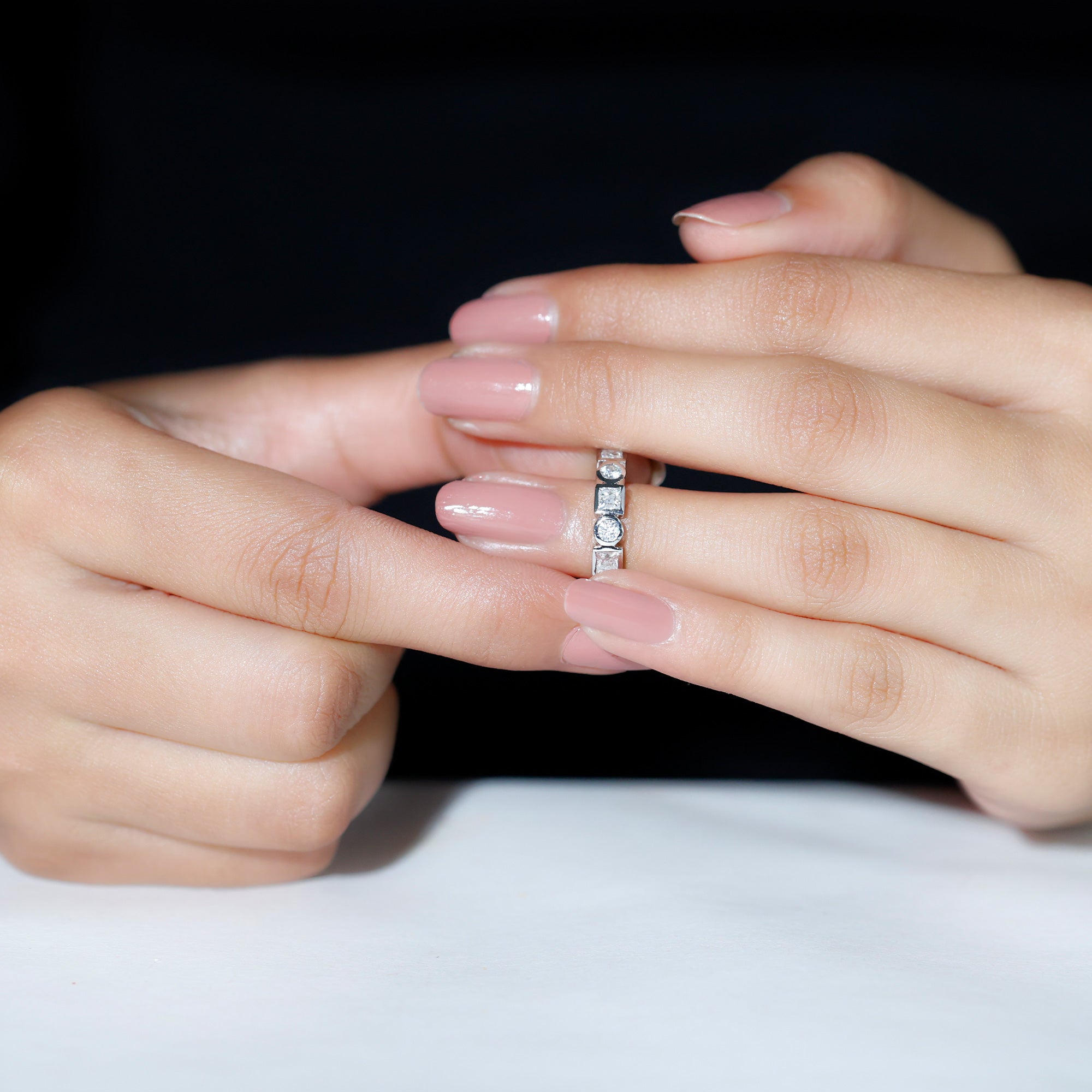 Rosec Jewels-Diamond Eternity Anniversary Band Ring for Women