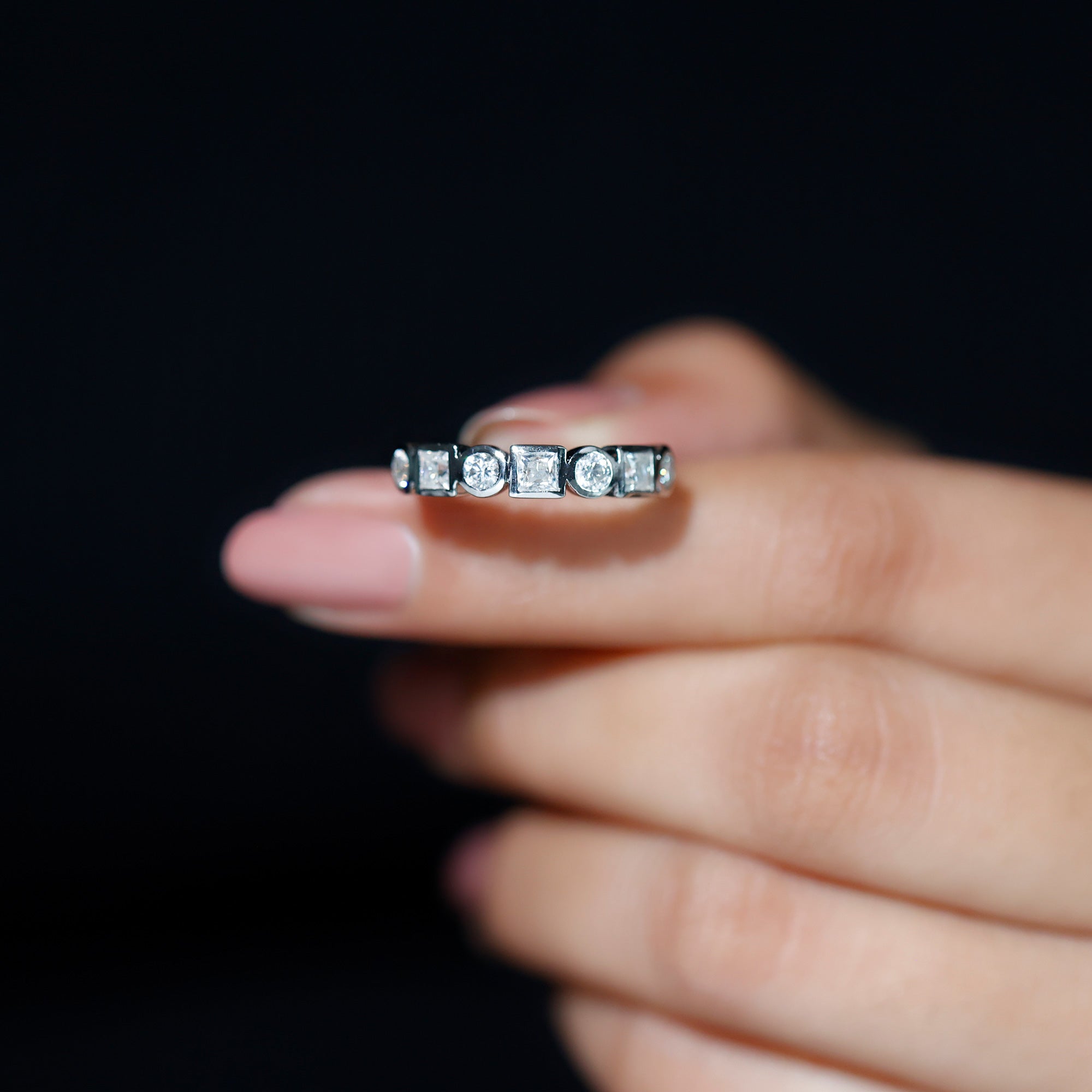 Diamond Eternity Anniversary Band Ring for Women Lab - ( EF-VS ) - Rosec Jewels