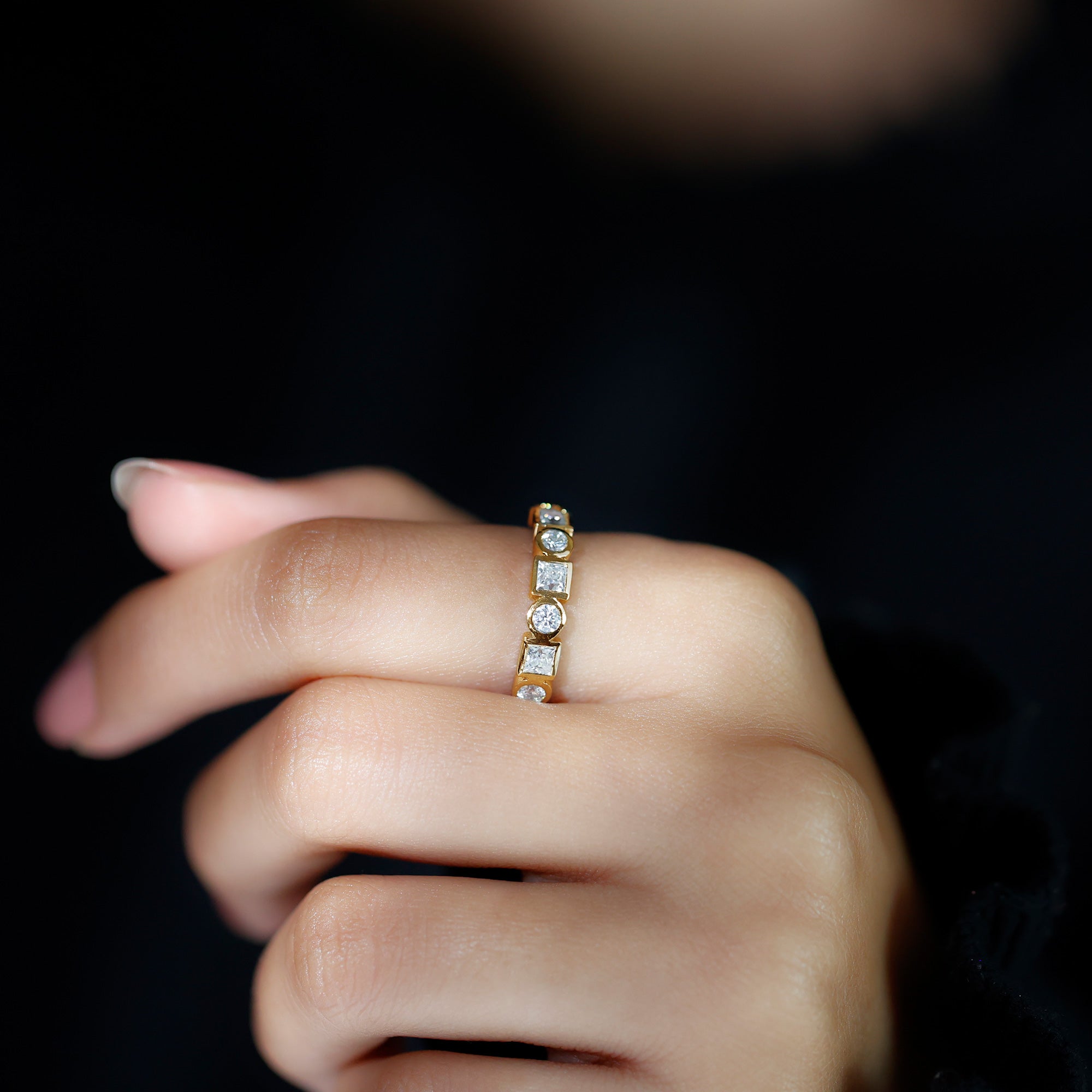 Diamond Eternity Anniversary Band Ring for Women Lab - ( EF-VS ) - Rosec Jewels