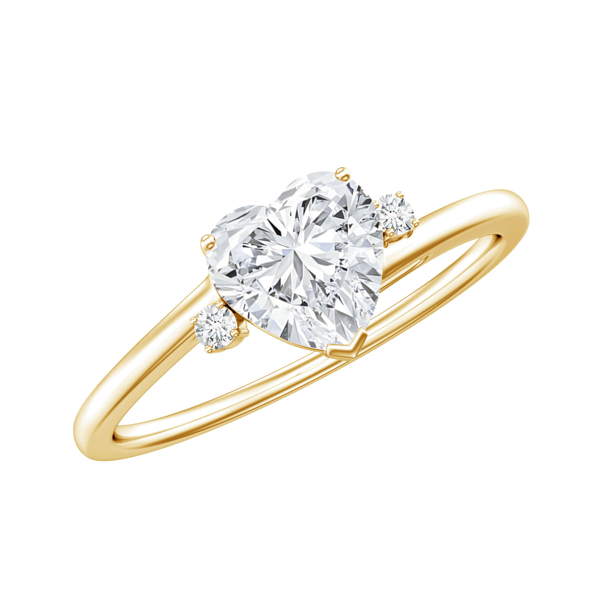 1.2 Carat Heart Lab Grown Diamond Proposal Ring For Her Lab - ( EF-VS ) - Rosec Jewels