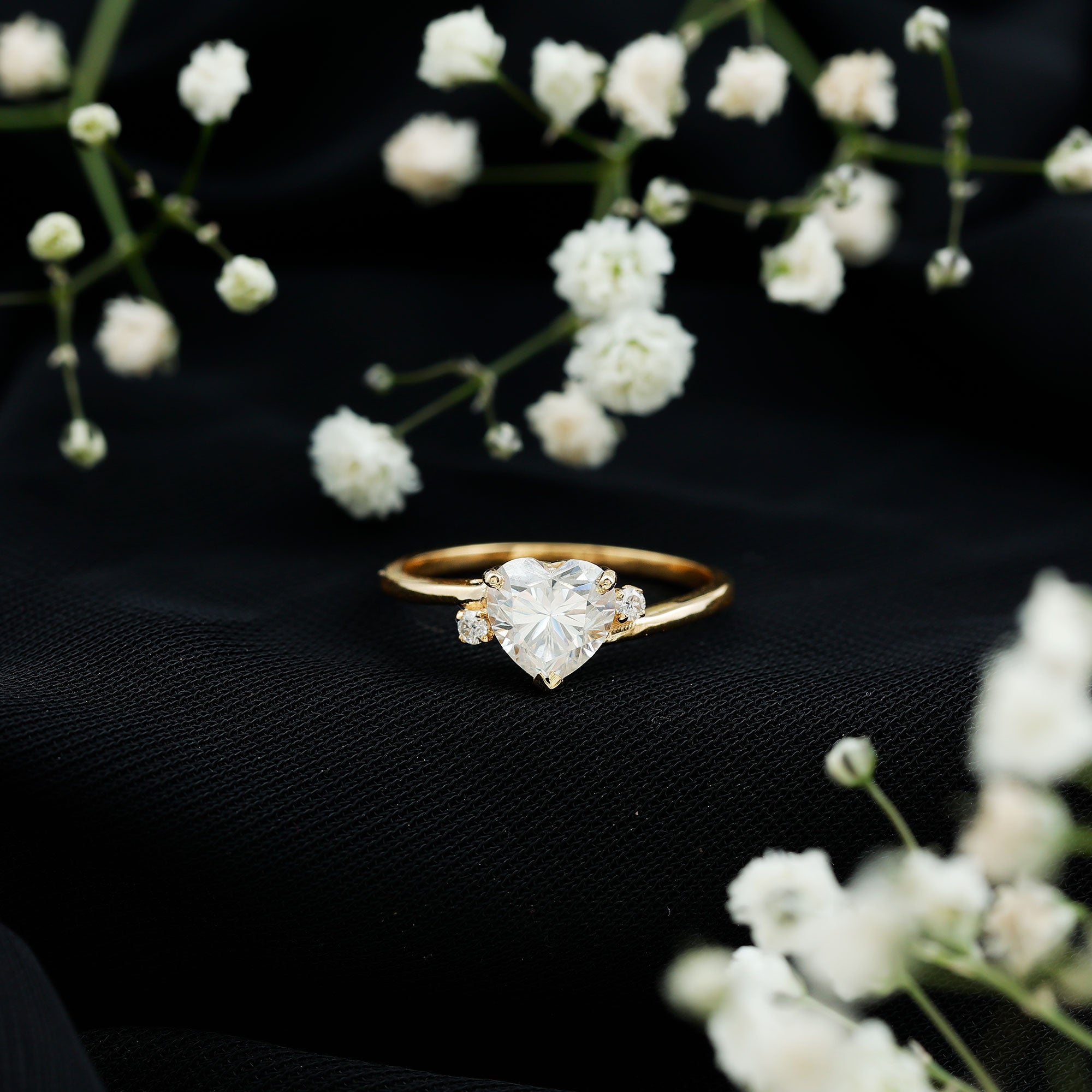 Rosec Jewels-7 mm Heart Lab Grown Diamond Proposal Ring For Her