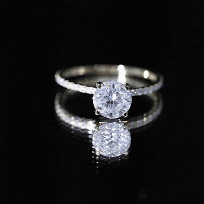 Certified 9 MM Lab Grown Solitaire Diamond Engagement Ring Lab - ( EF-VS ) - Rosec Jewels