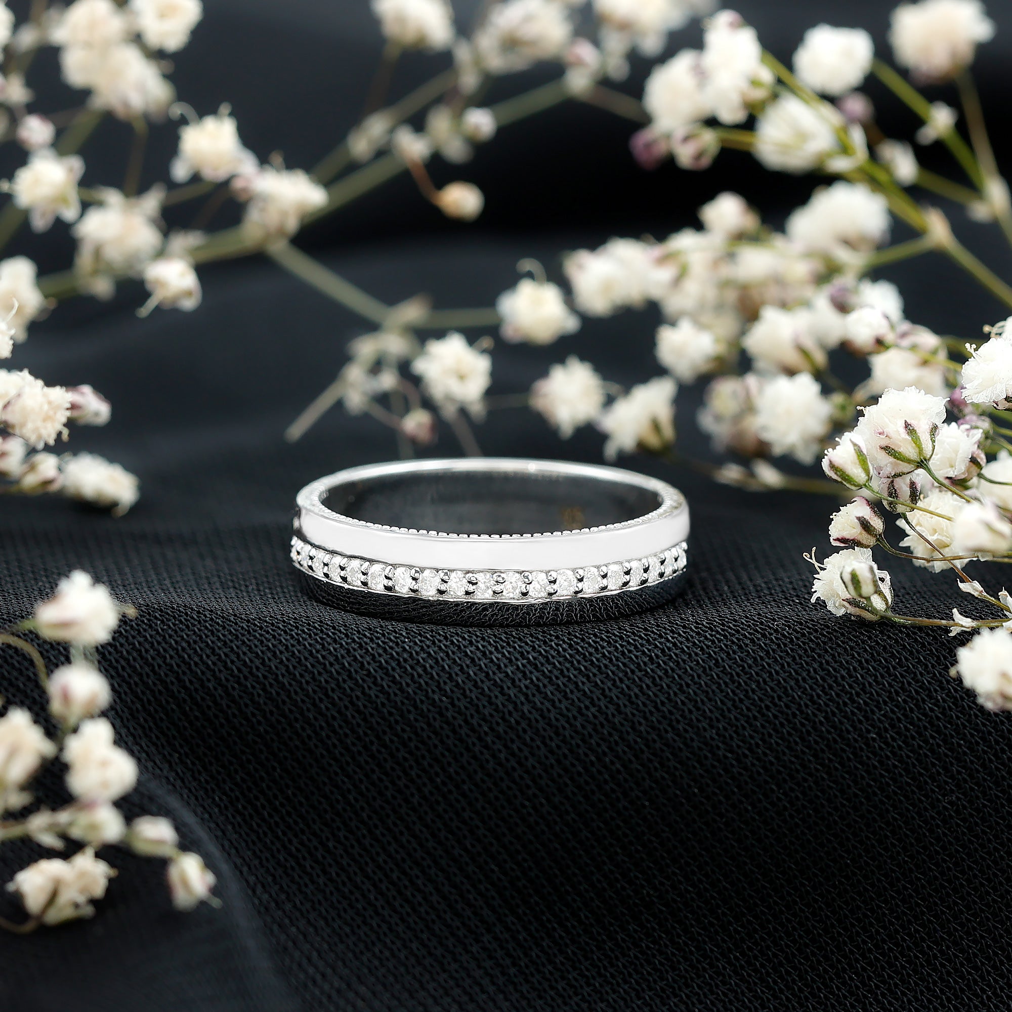 Rosec Jewels-Certified Lab Grown Diamond Mens Wedding Band