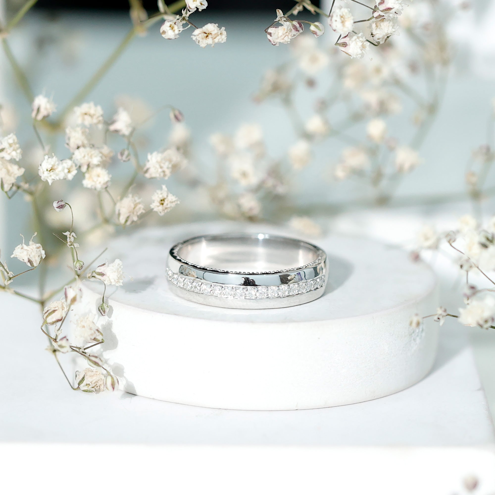 Rosec Jewels-Certified Lab Grown Diamond Mens Wedding Band