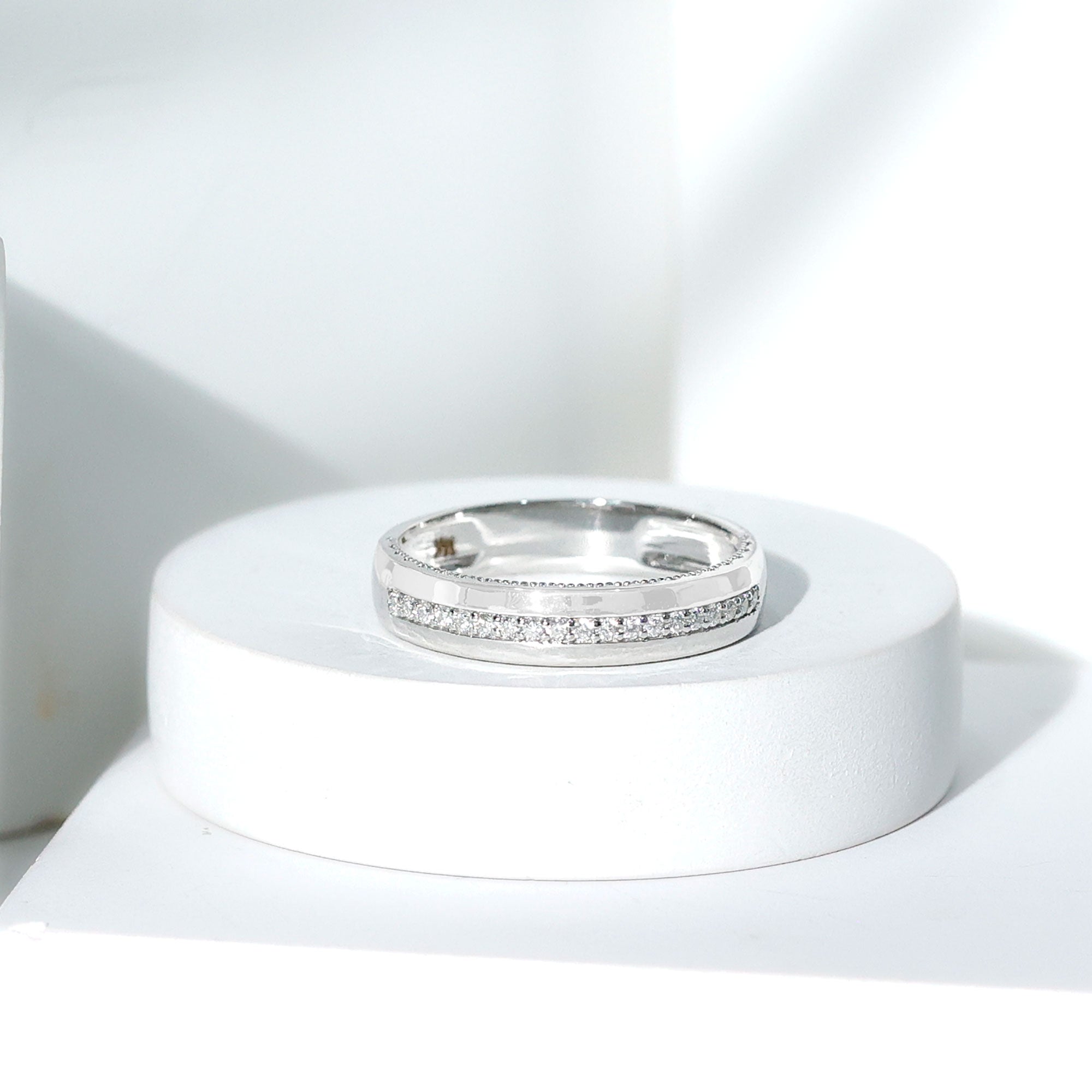 Rosec Jewels-Certified Lab Grown Diamond Mens Wedding Band