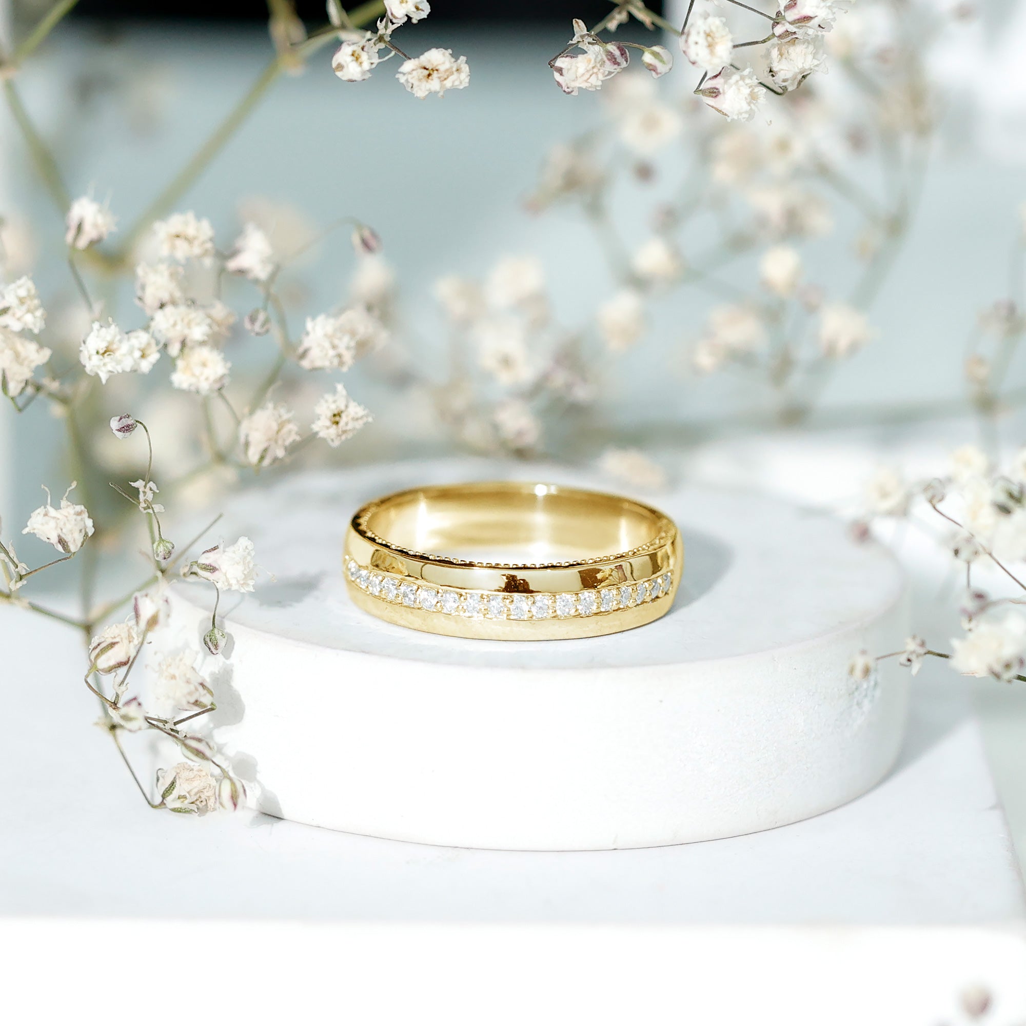 Rosec Jewels-Certified Lab Grown Diamond Mens Wedding Band